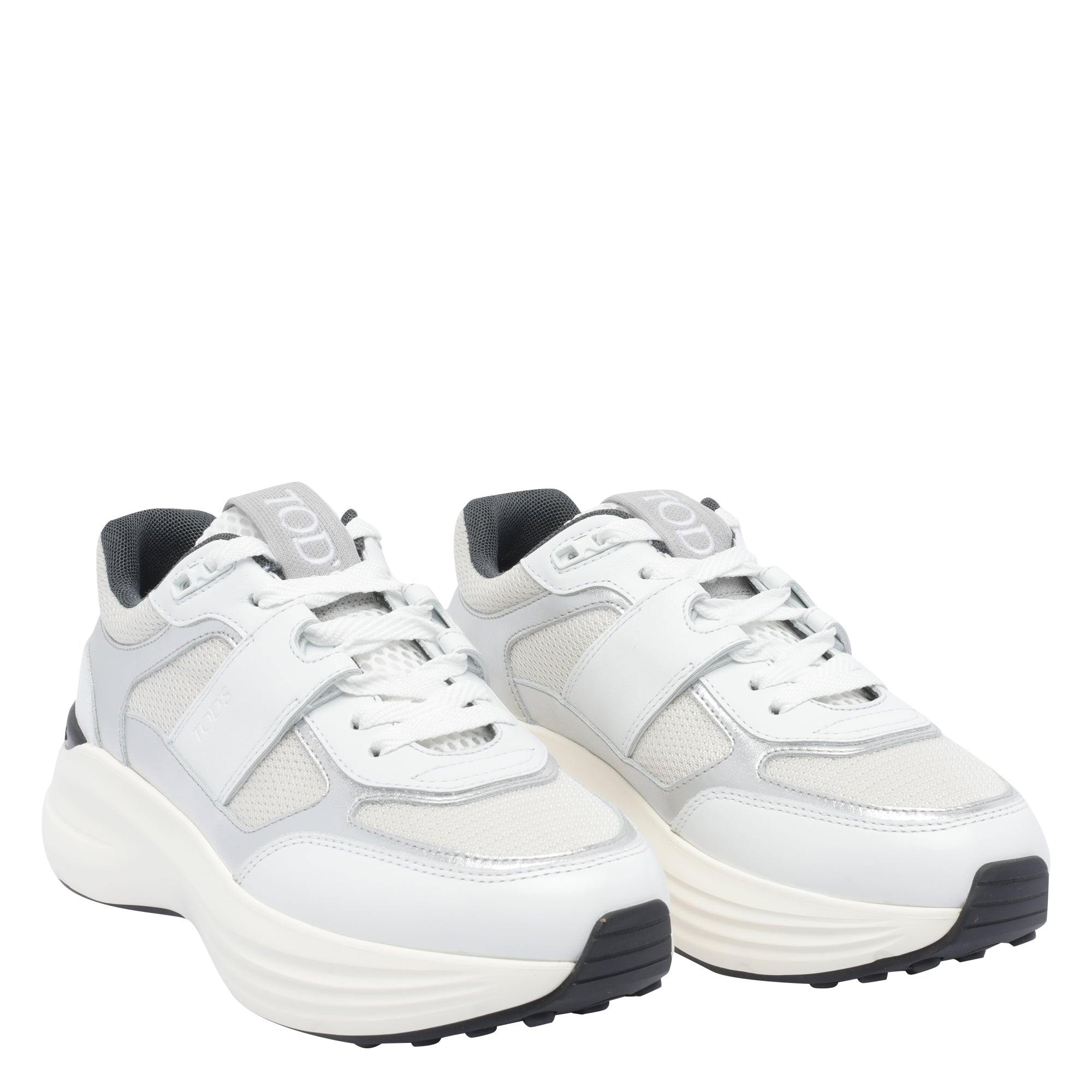 Tods Sneakers White Calf Leather/textile