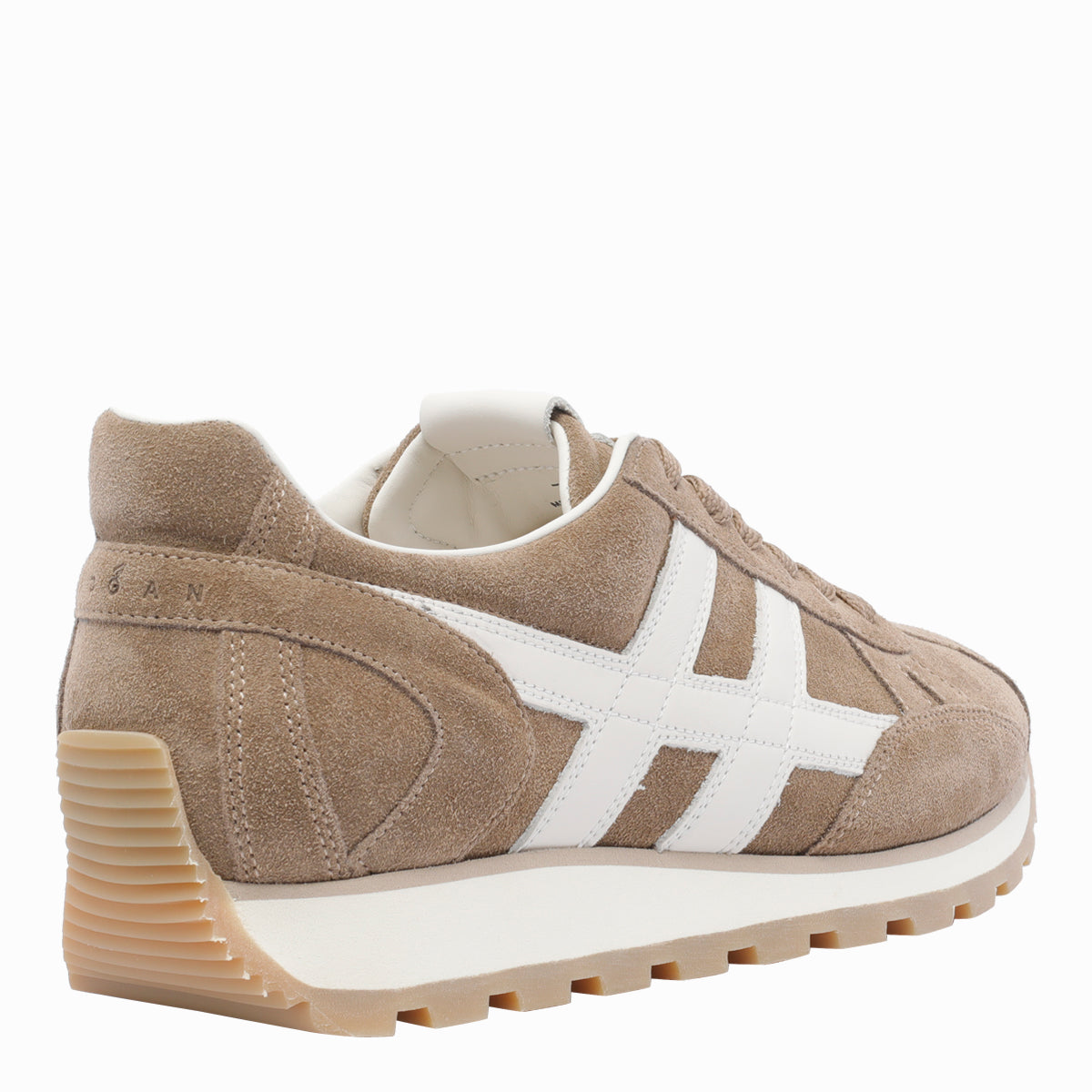 Hogan Sneakers Beige Suede Leather/ Rubber Sole
