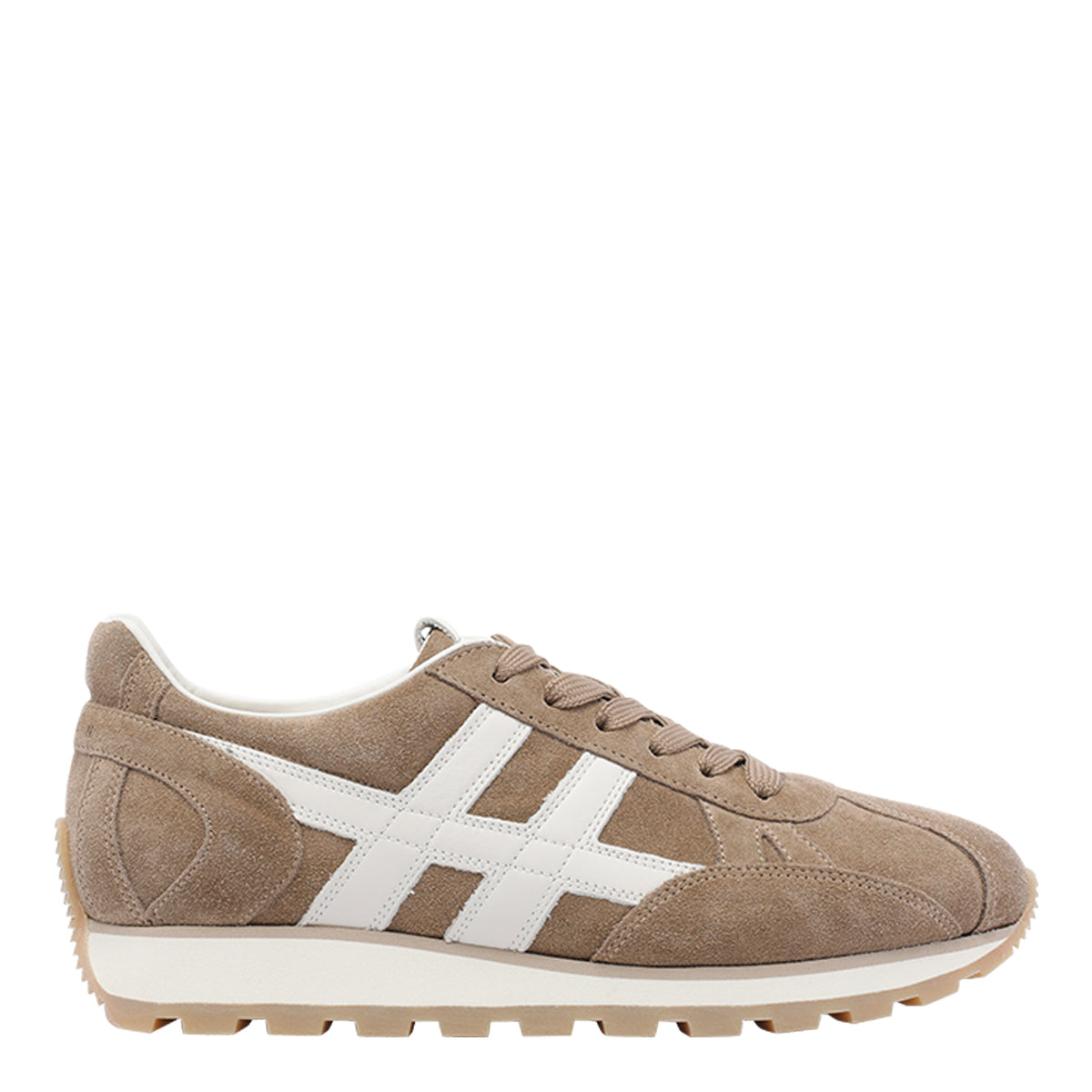 Hogan Sneakers Beige Suede Leather/ Rubber Sole