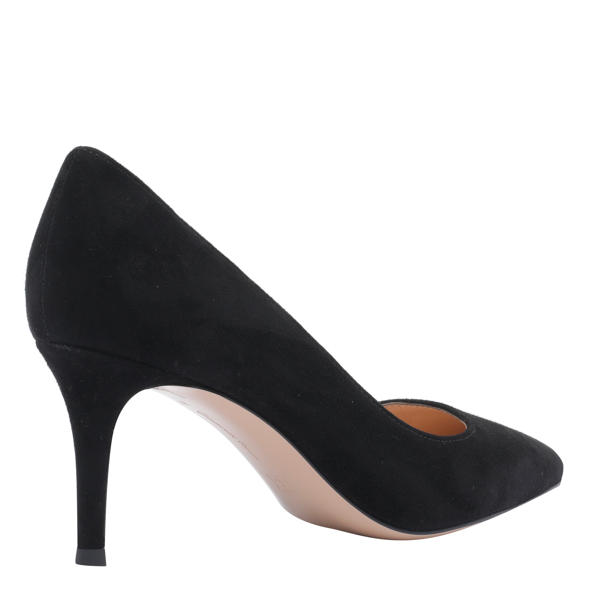 Gianvito Rossi With Heel Black Suede/leather Sole