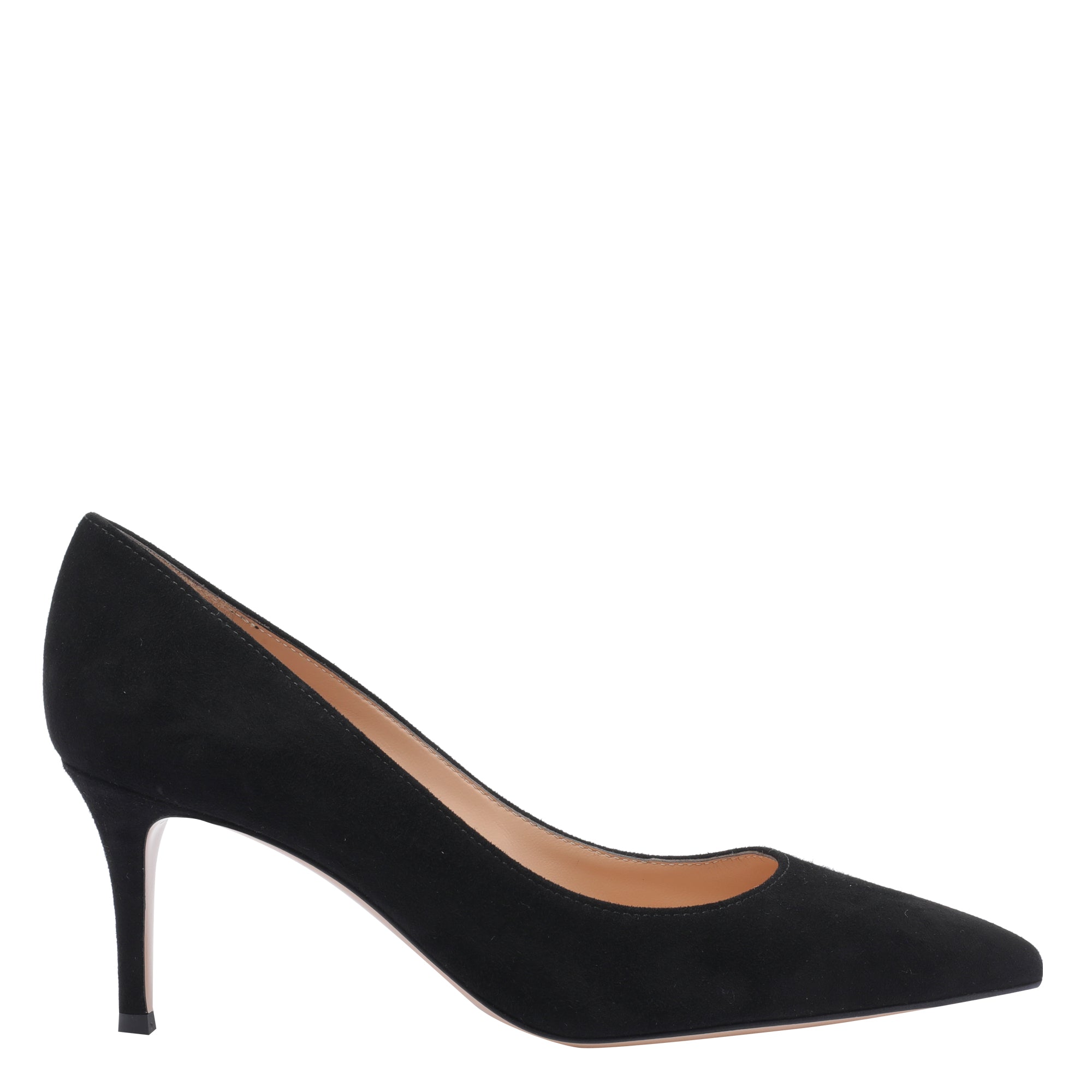 Gianvito Rossi With Heel Black Suede/leather Sole