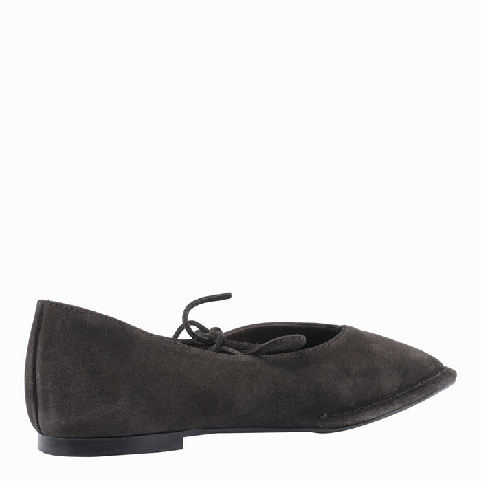 Alohas Flat Shoes Brown Suede Leather/ Rubber Sole