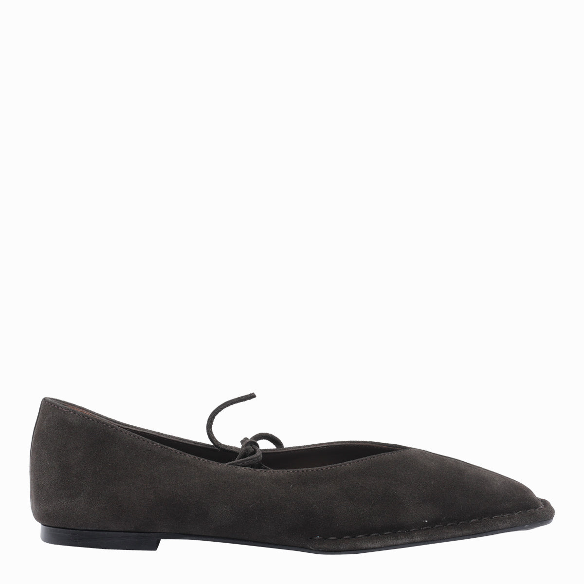 Alohas Flat Shoes Brown Suede Leather/ Rubber Sole