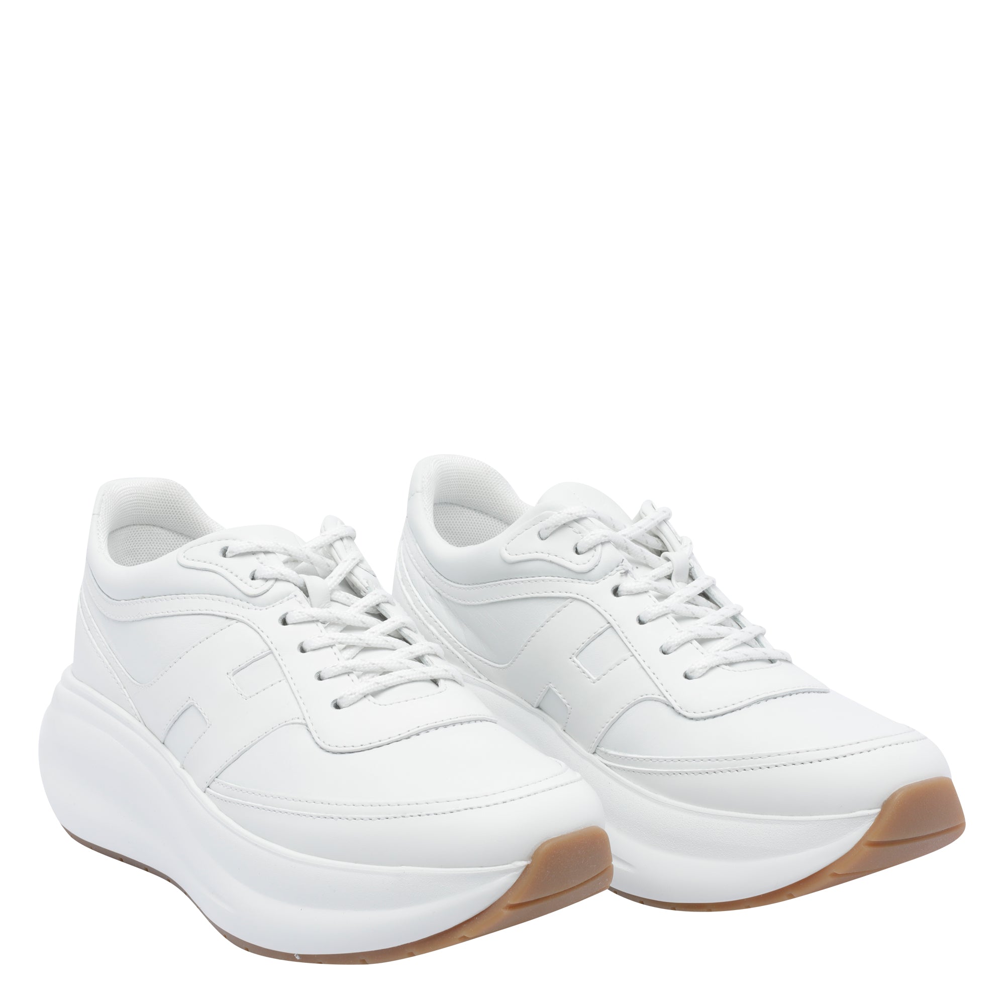 Hogan Sneakers White Calf Leather/rubber Sole