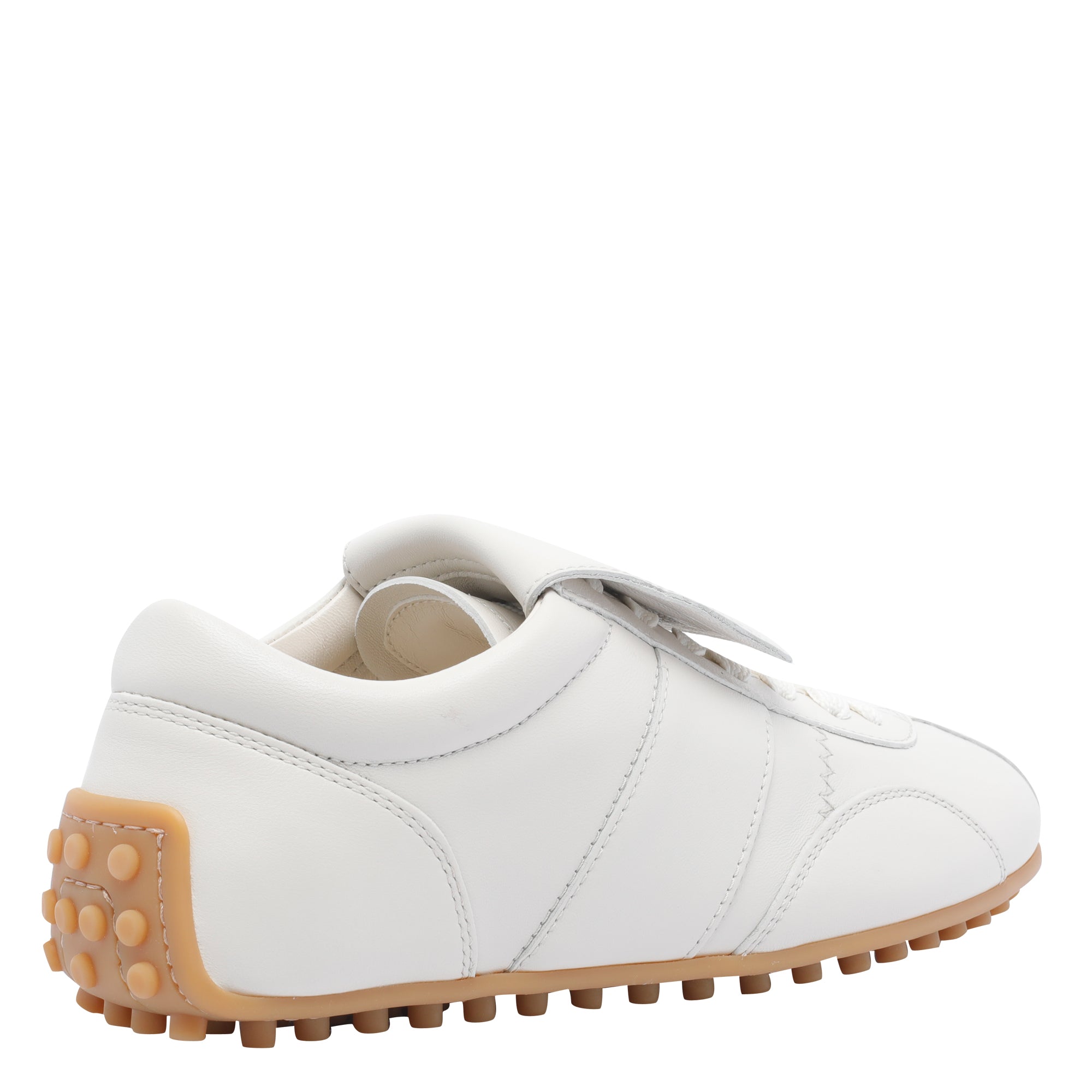 Tods Sneakers White Calf Leather/rubber Sole