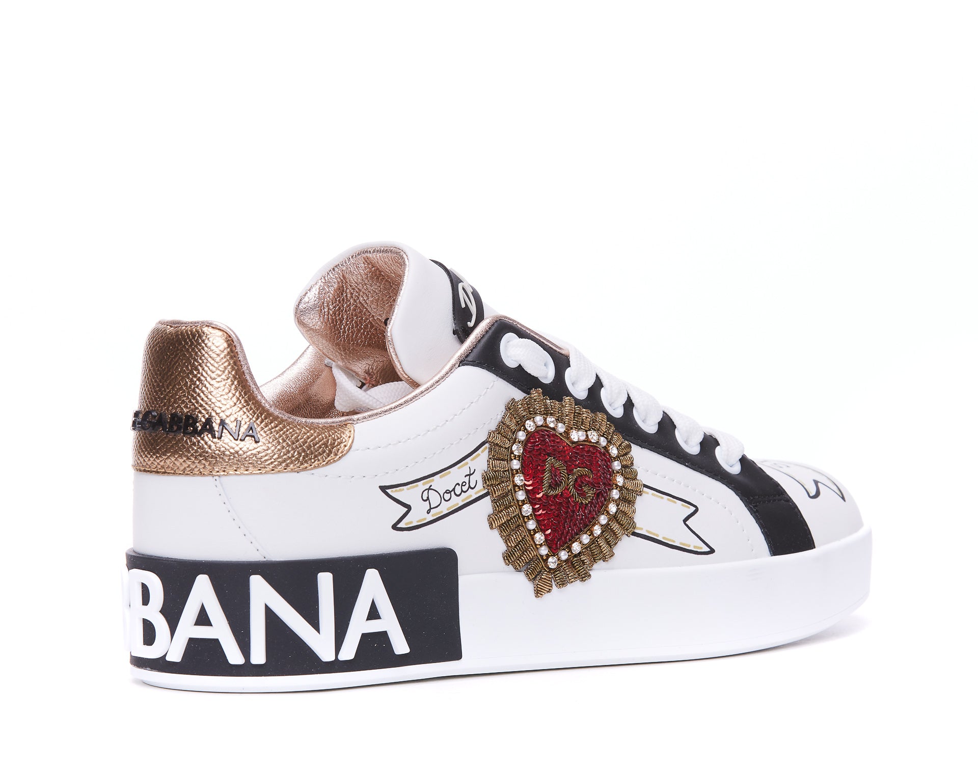 Dolce & Gabbana Sneakers White Calf Leather/rubber Sole