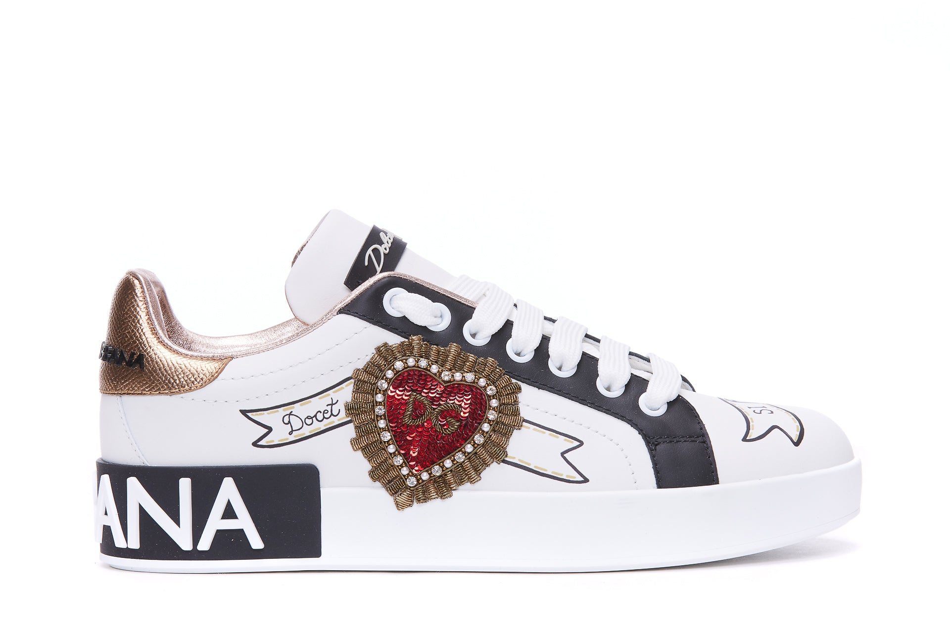 Dolce & Gabbana Sneakers White Calf Leather/rubber Sole