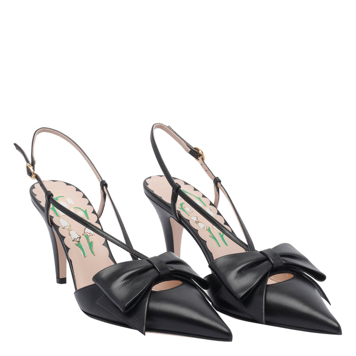 Valentino Garavani With Heel Black Leather/leather Sole