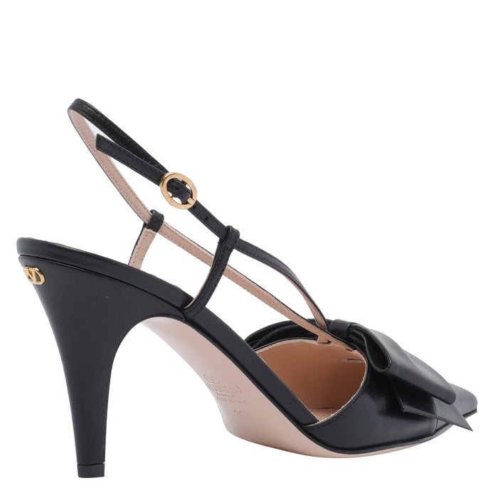 Valentino Garavani With Heel Black Leather/leather Sole