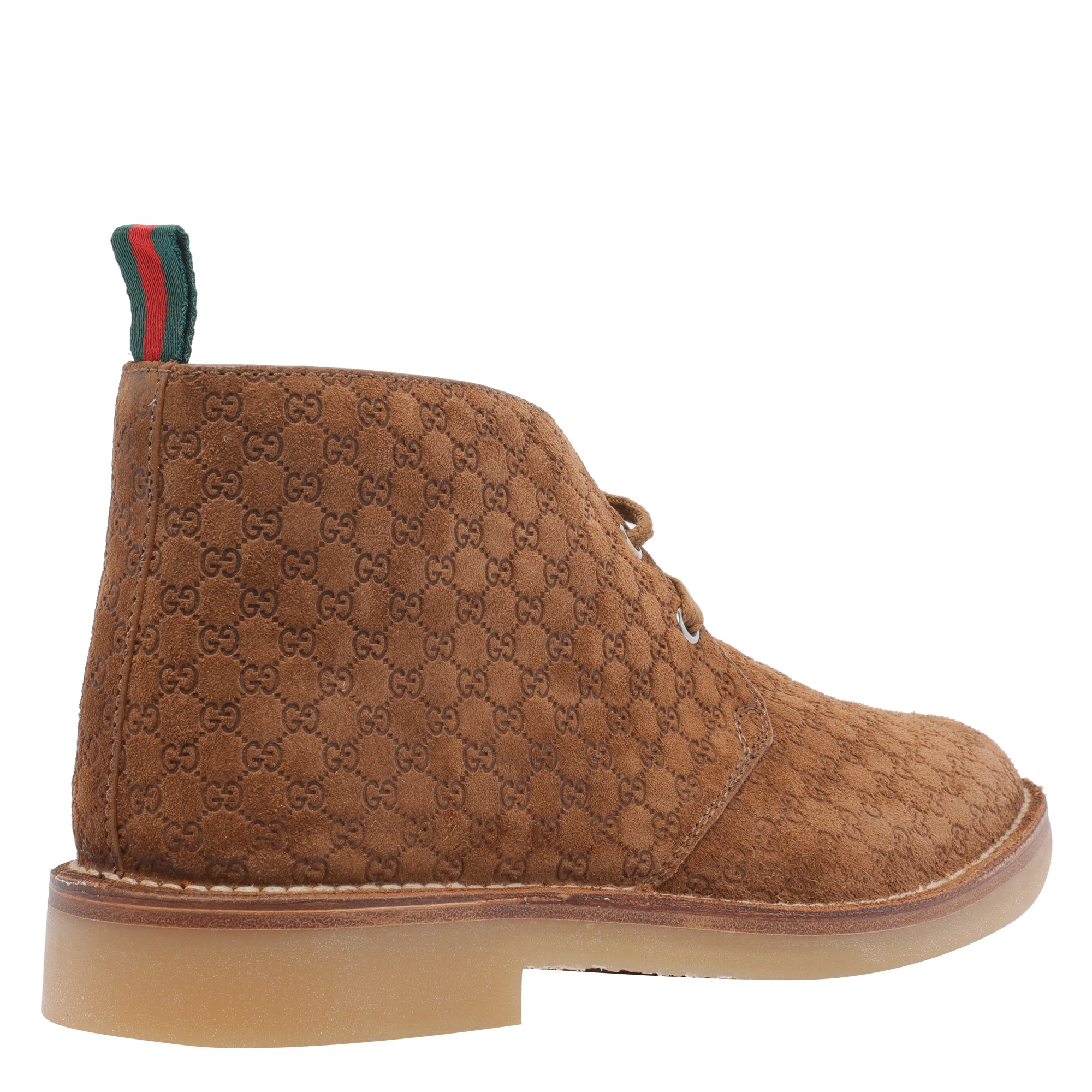 Gucci Boots Beige Suede Leather/rubber Sole