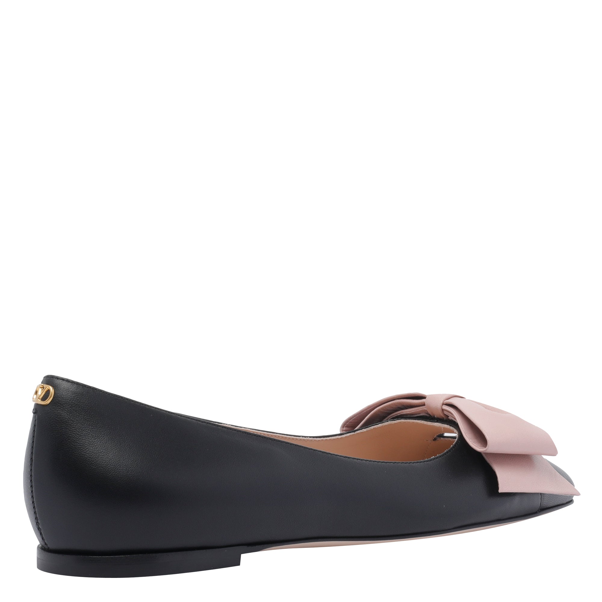 Valentino Garavani Flat Shoes Black Leather/leather Sole