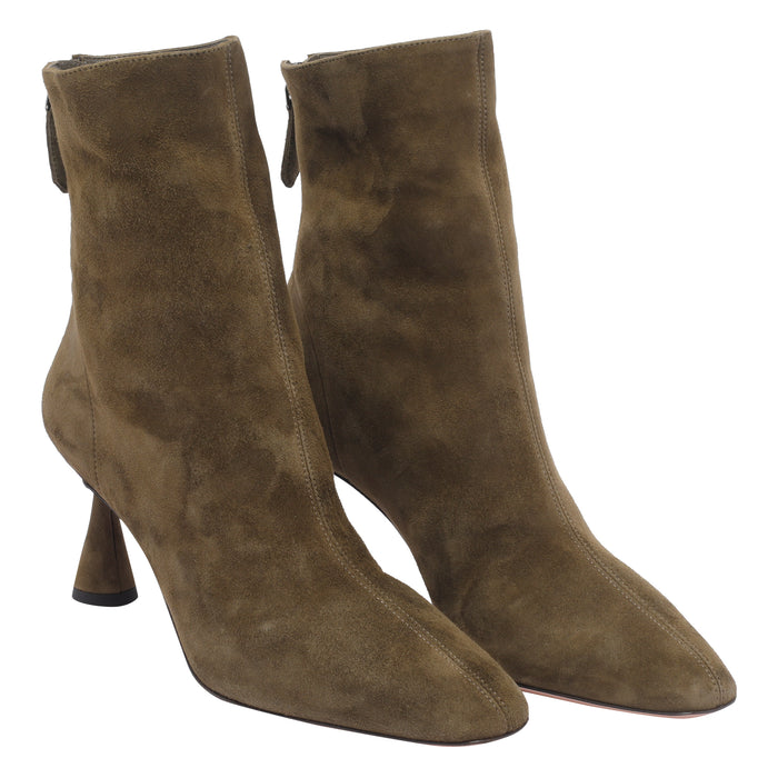 Aquazzura Boots Green Suede Leather/leather Sole