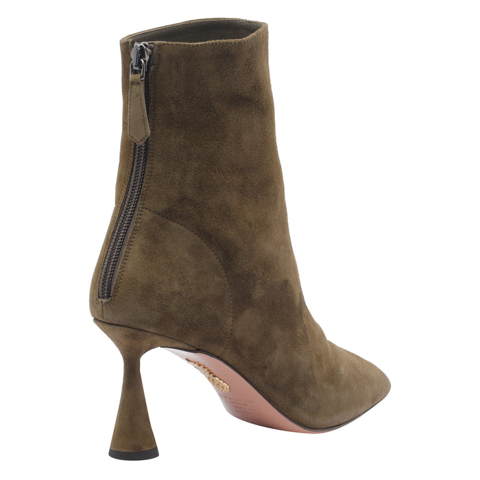 Aquazzura Boots Green Suede Leather/leather Sole