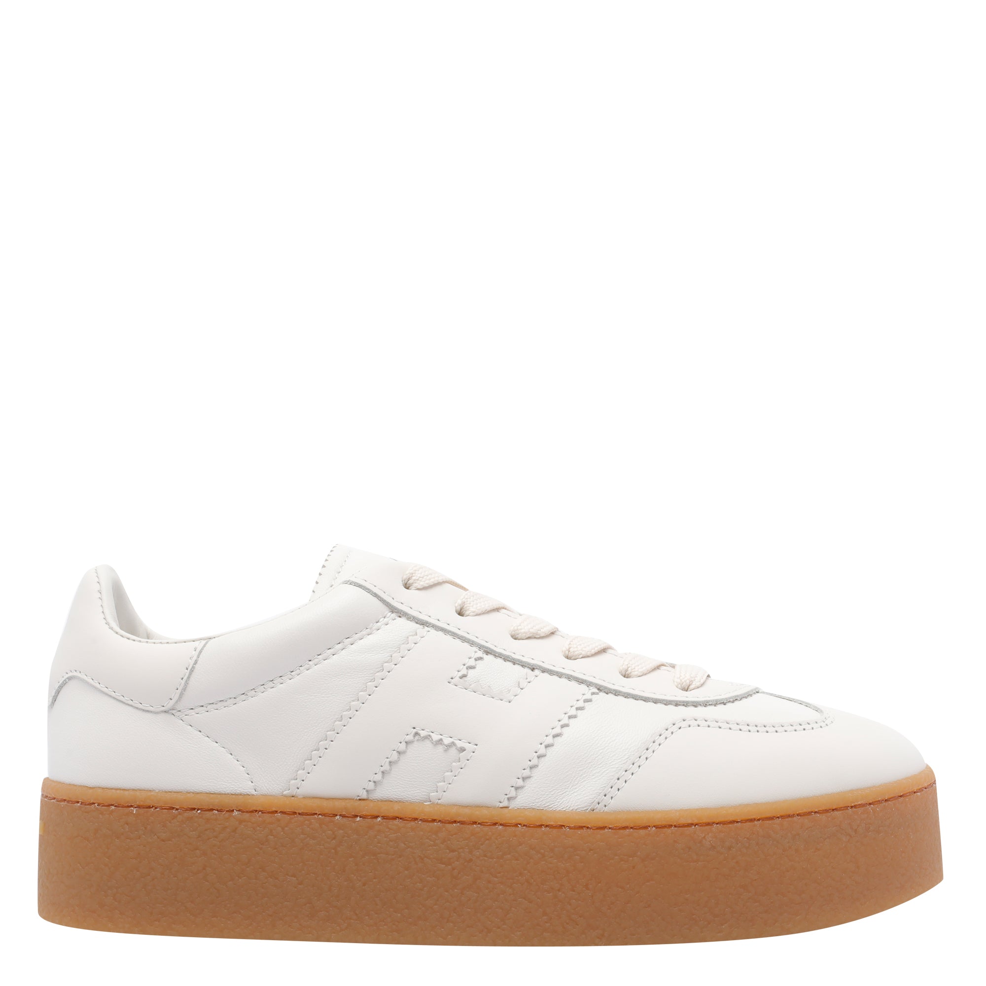 Hogan Sneakers White Calf Leather/ Rubber Sole