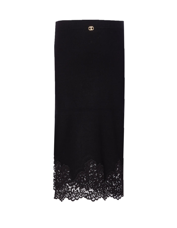 Twin-Set Skirts Black Viscose