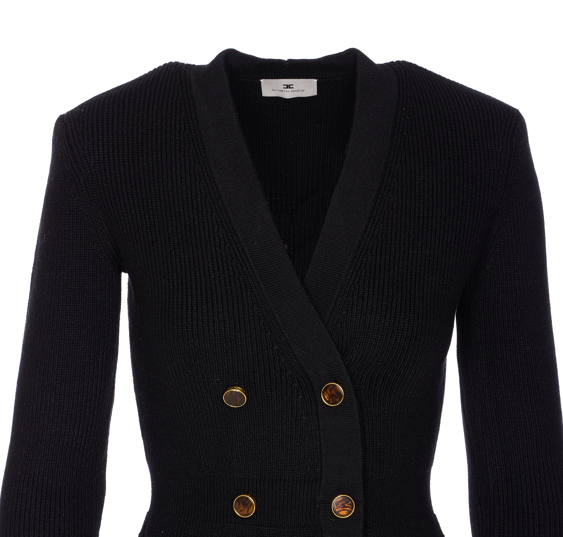 Elisabetta Franchi Dresses Black Wool