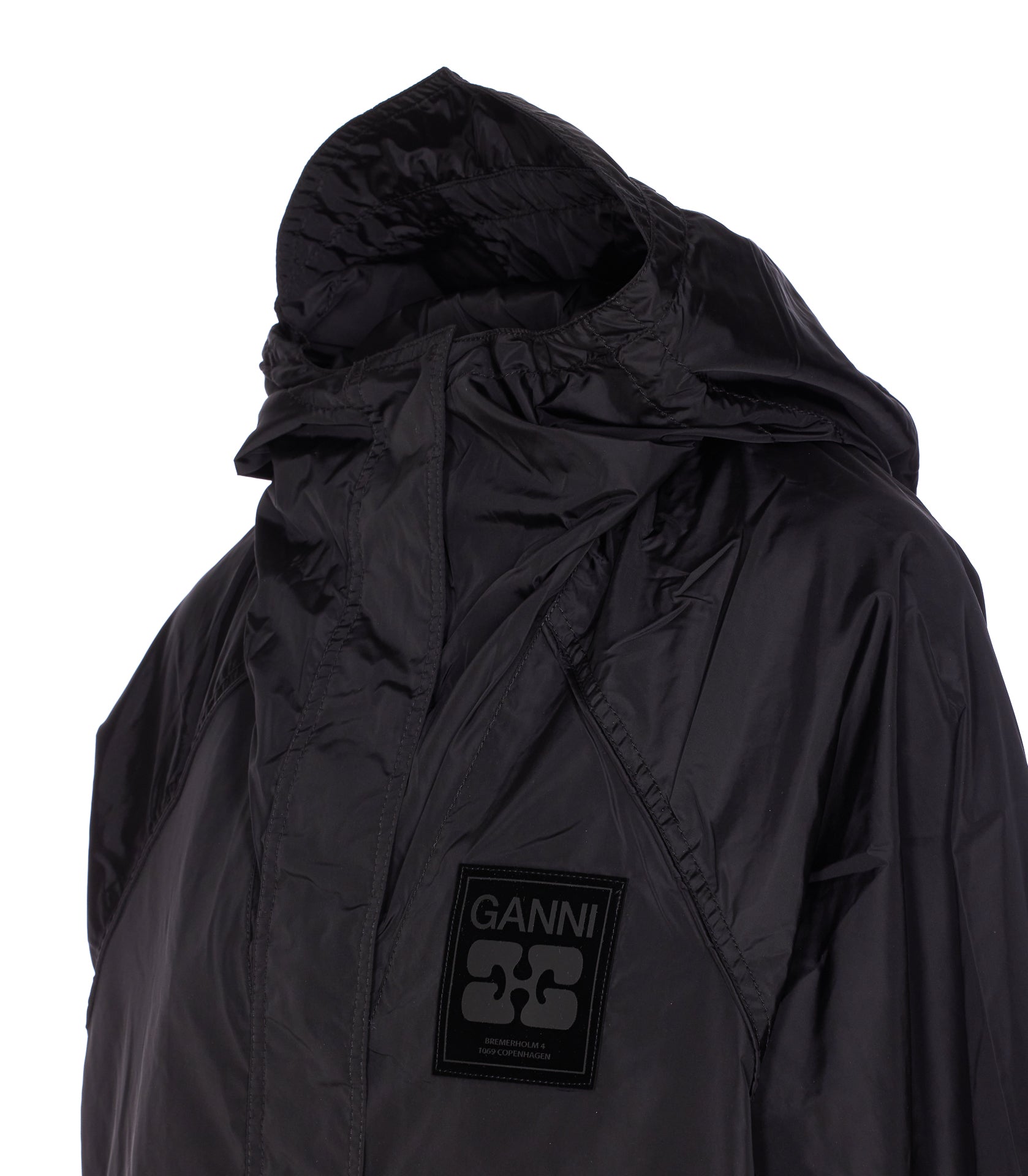 Ganni Jackets Black Recycled Nylon