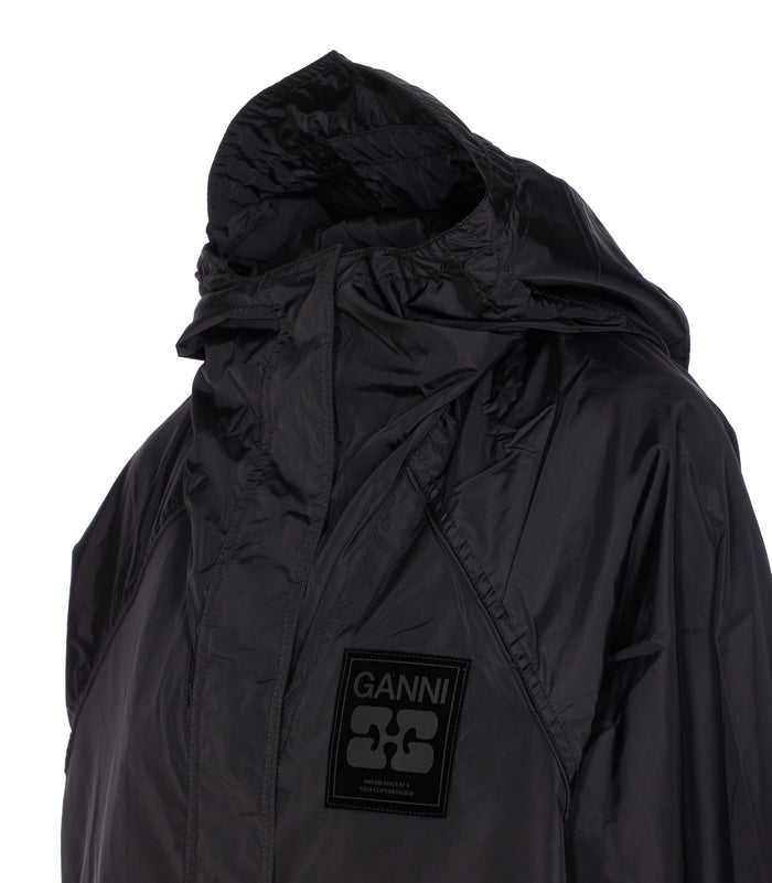 Ganni Jackets Black Recycled Nylon
