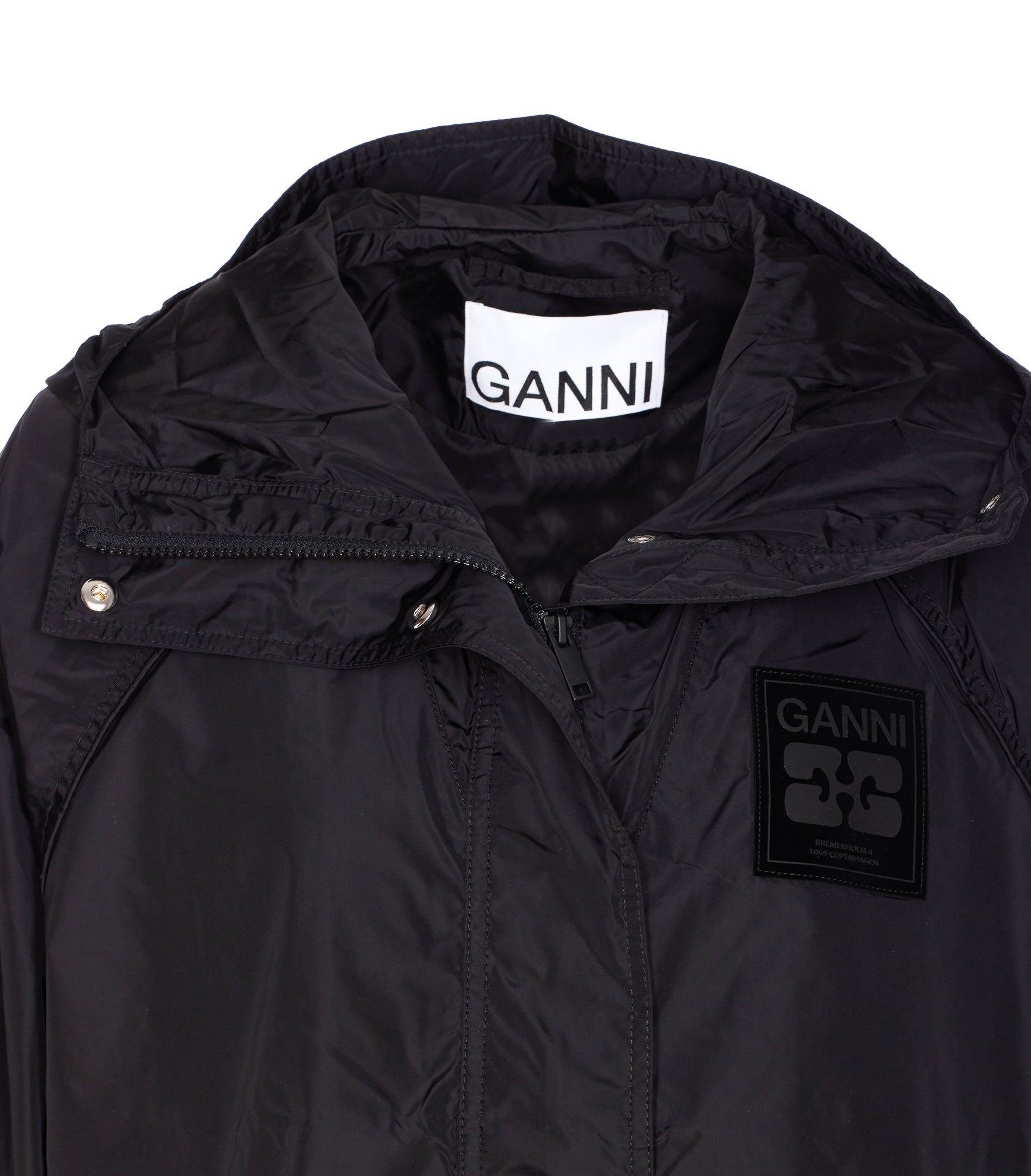Ganni Jackets Black Recycled Nylon