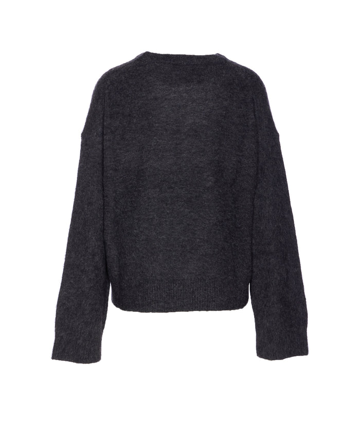 Ganni Sweaters Grey Alpaca Wool