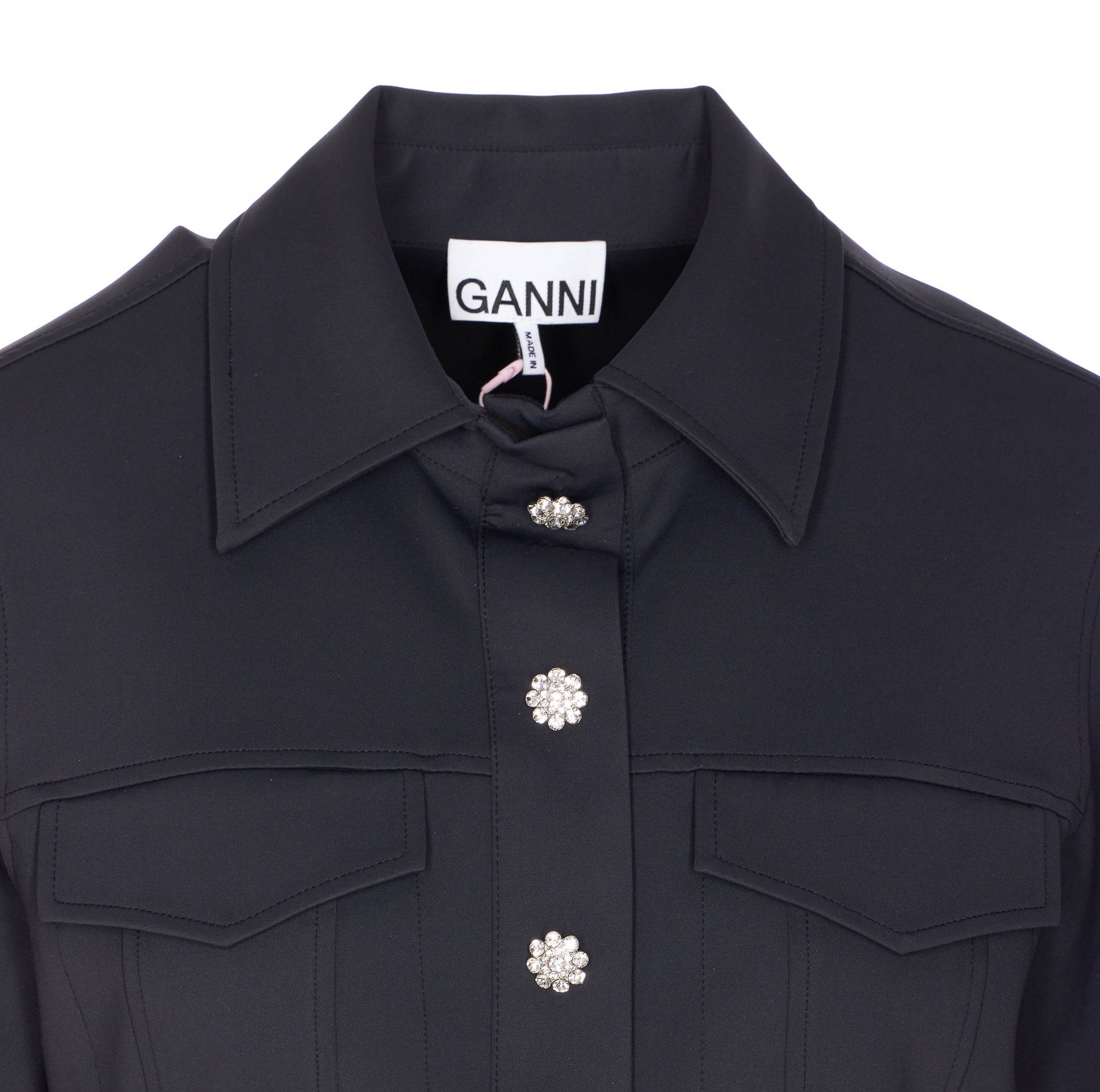 Ganni Dresses Grey Recycled Polyamide