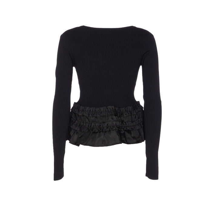 Ganni Sweaters Black Viscose