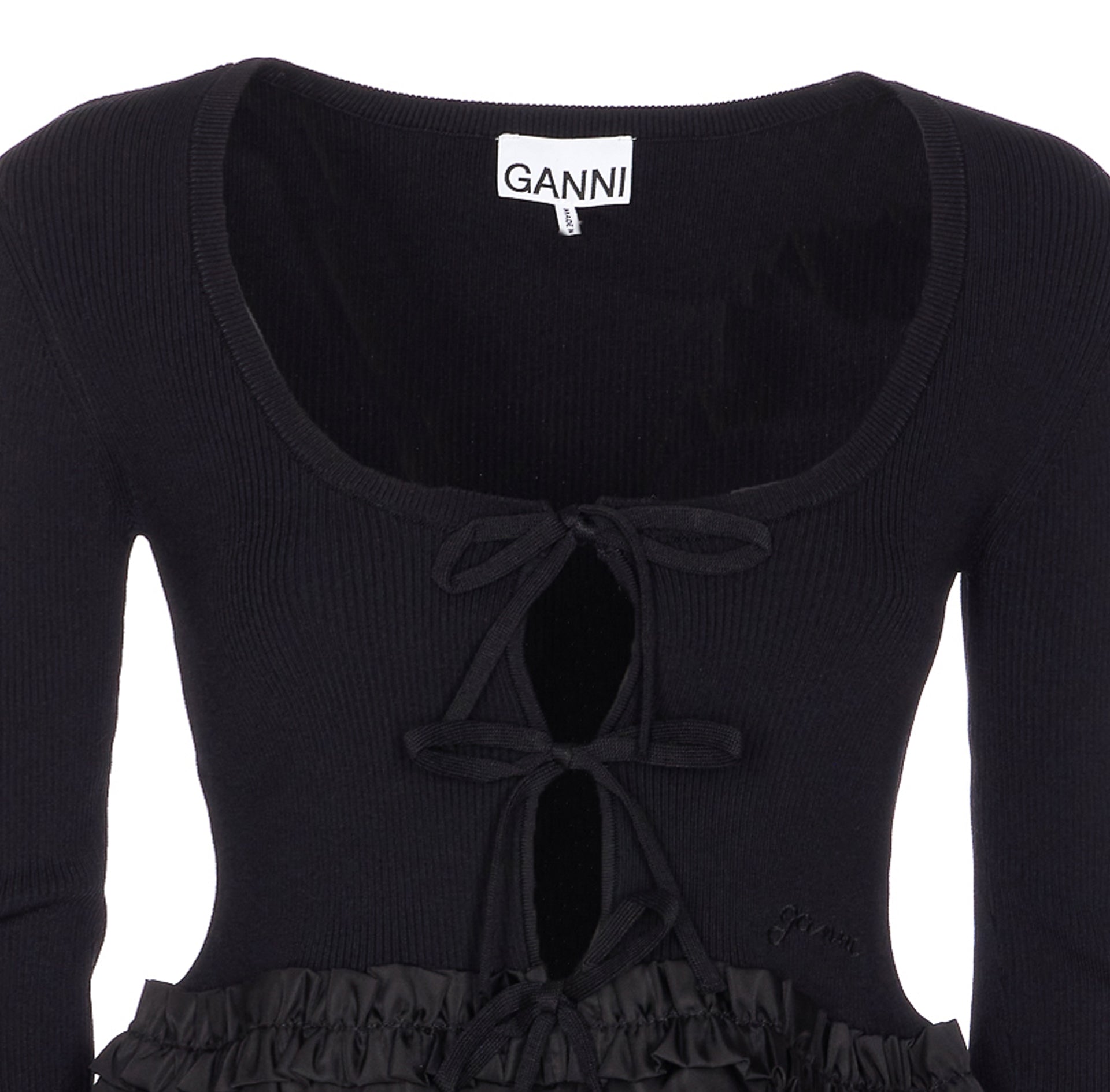 Ganni Sweaters Black Viscose