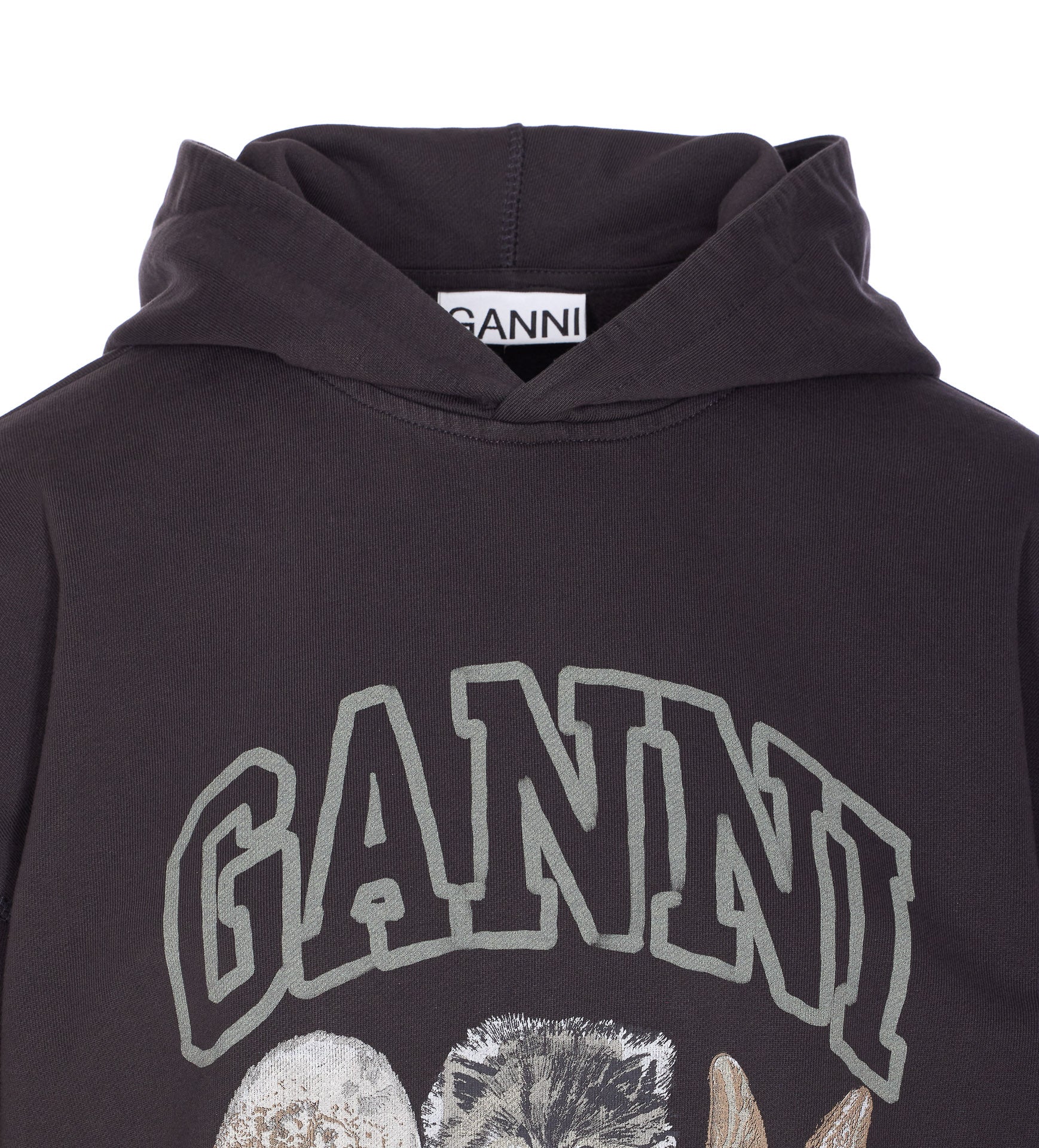 Ganni Sweaters Grey Organic Cotton