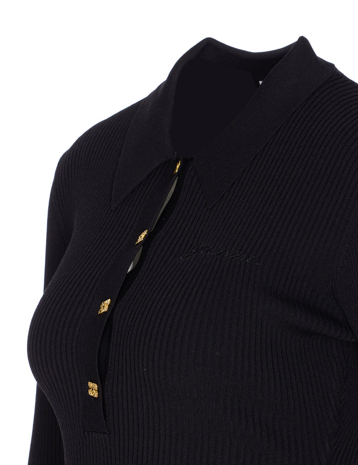 Ganni Dresses Black Viscose