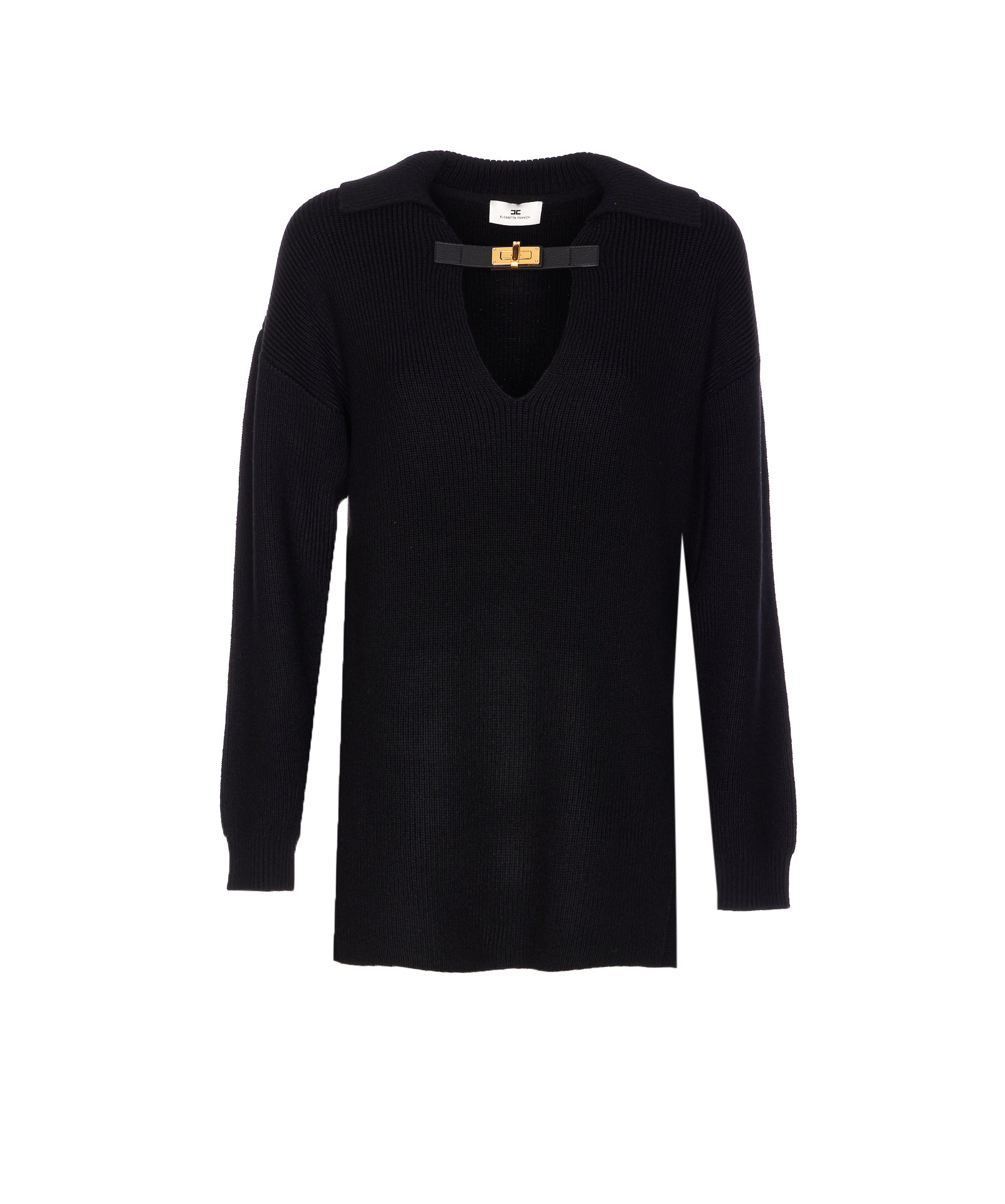 Elisabetta Franchi Sweaters Black Wool
