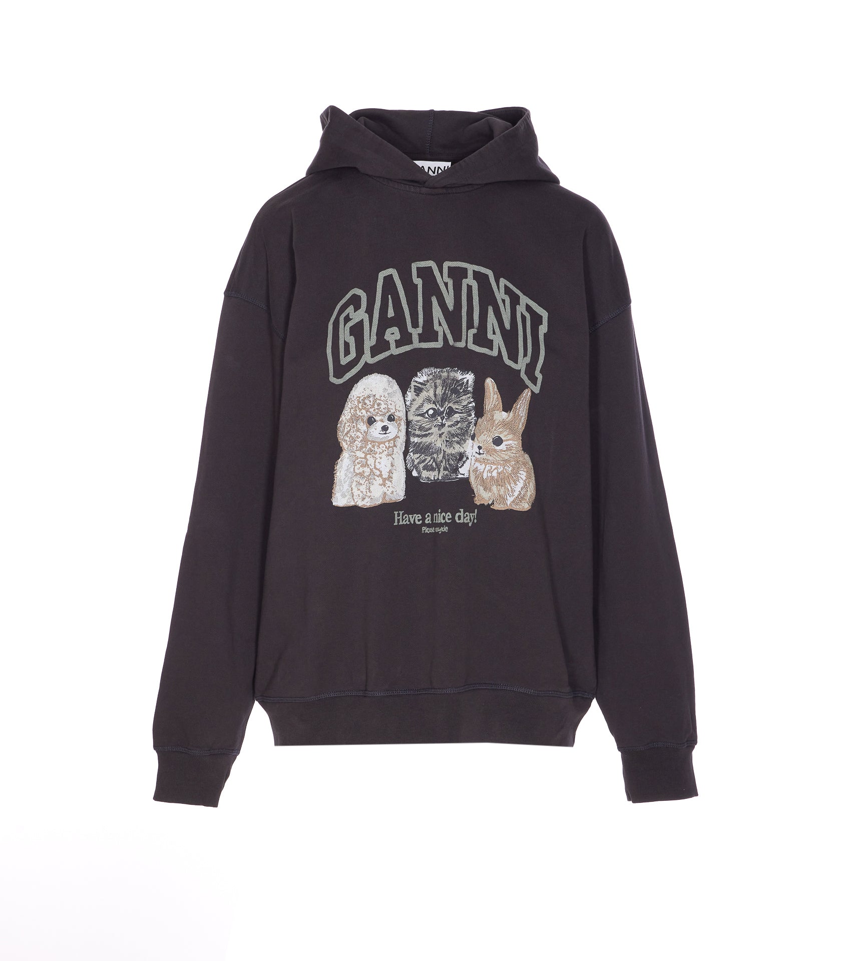 Ganni Sweaters Grey Organic Cotton