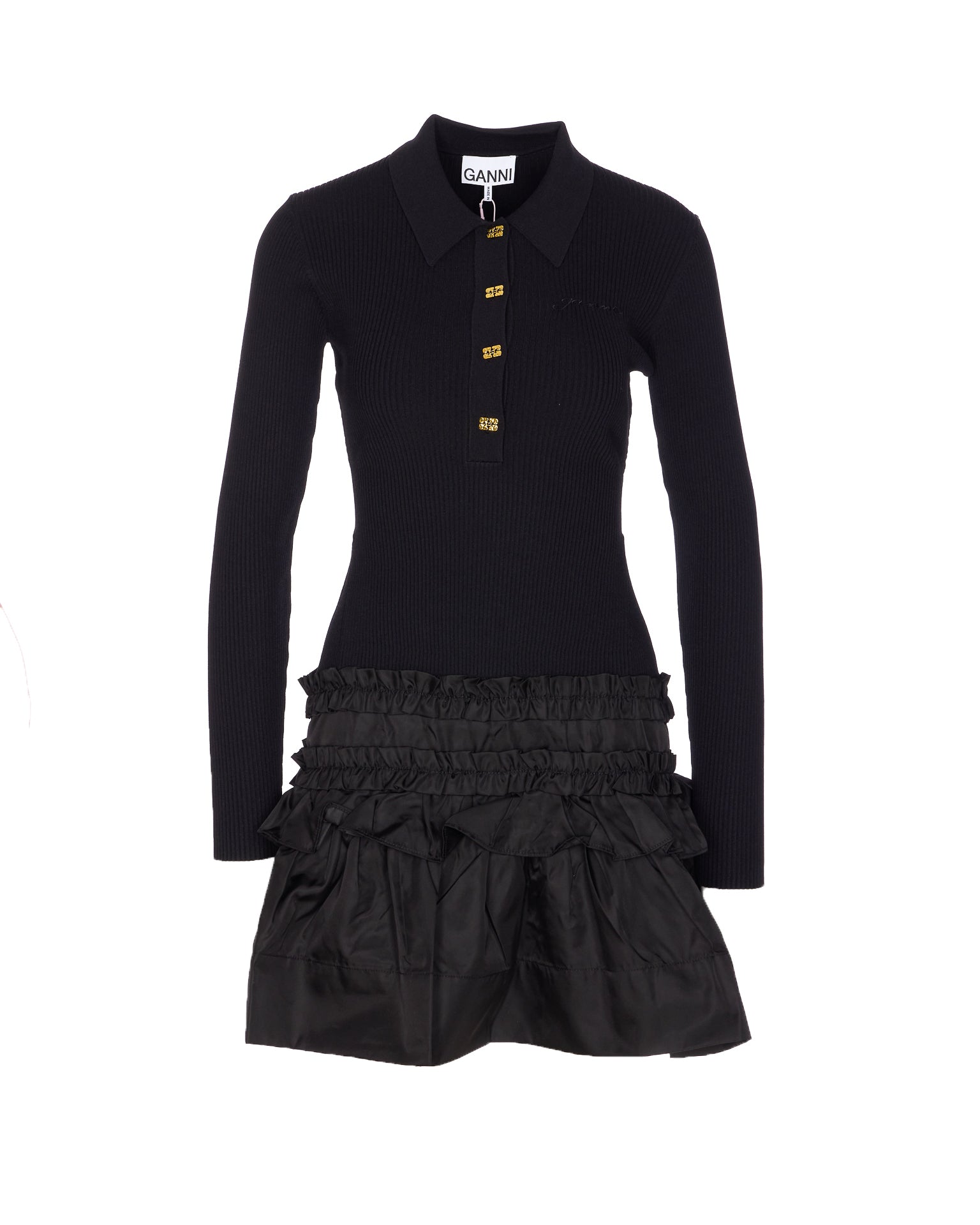 Ganni Dresses Black Viscose