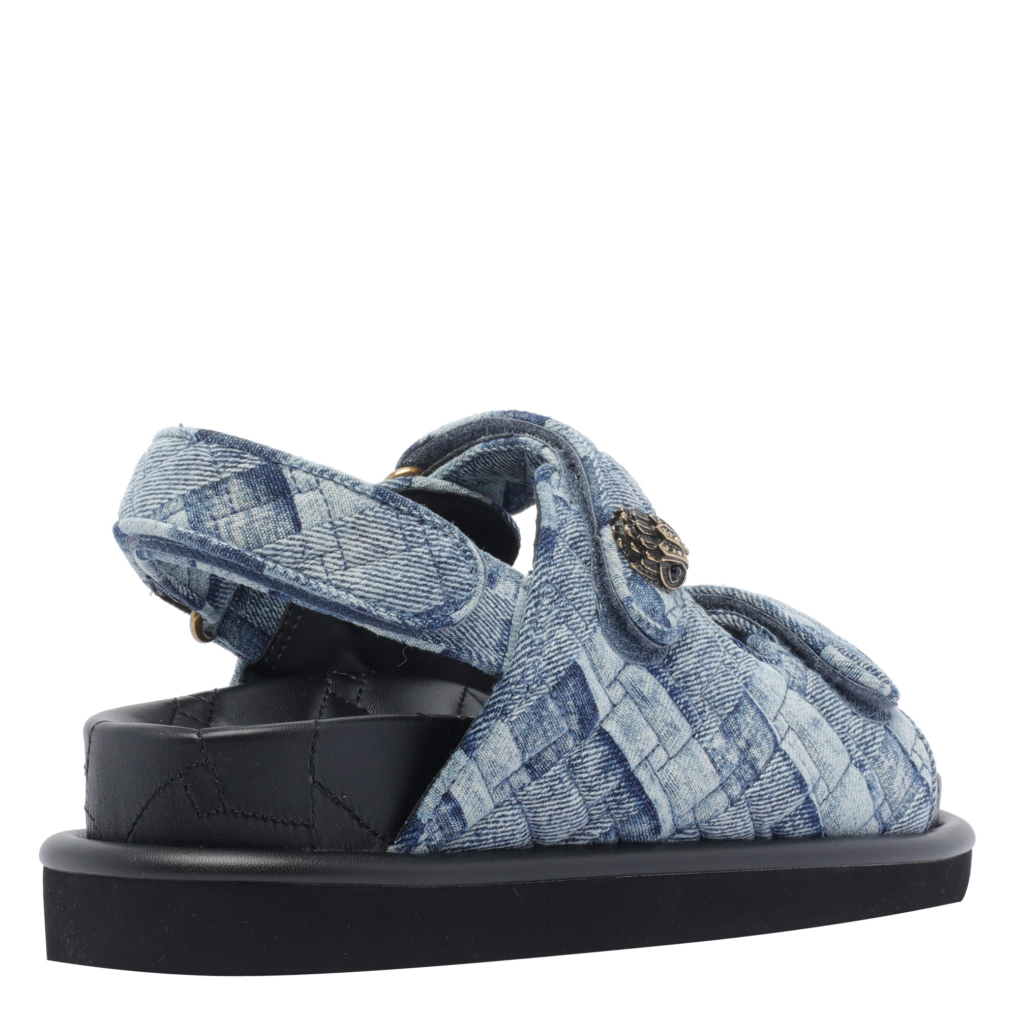 Kurt Geiger Sandals Blue Fabric Leather/ Rubber Sole
