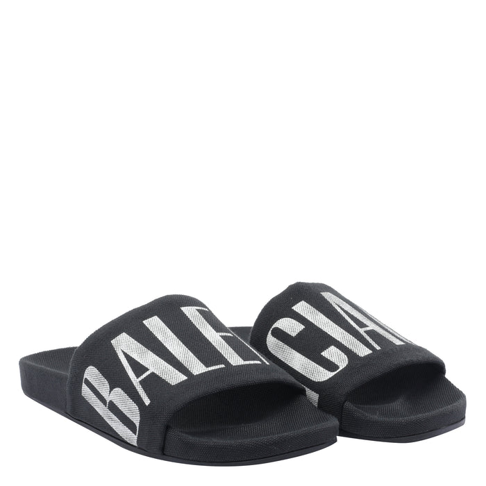 Balenciaga Sandals Black Fabric/ Rubber Sole
