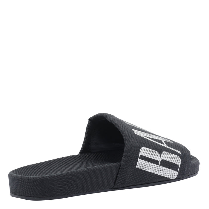 Balenciaga Sandals Black Fabric/ Rubber Sole
