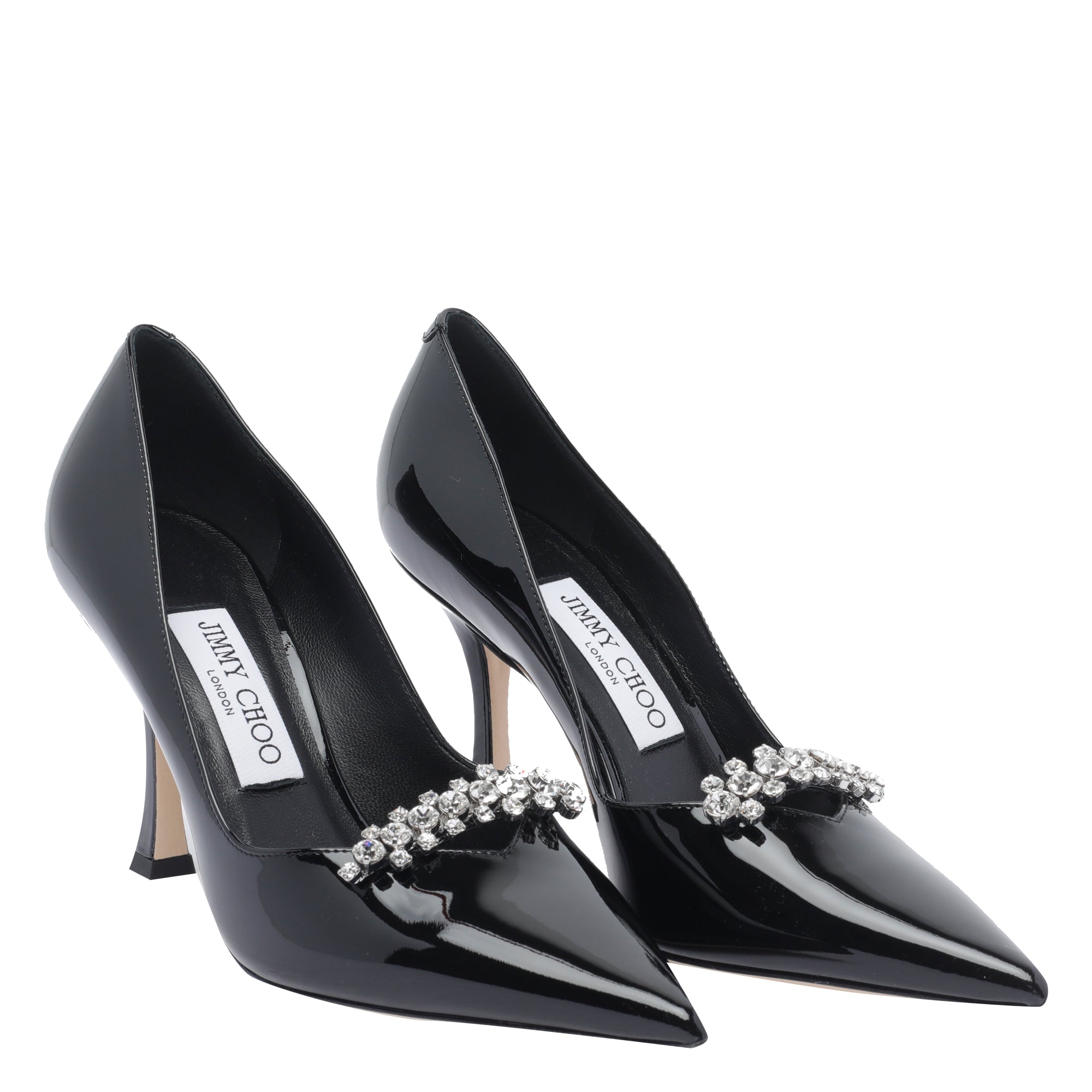 Jimmy Choo With Heel Black Patent Leather/ Leather Sole