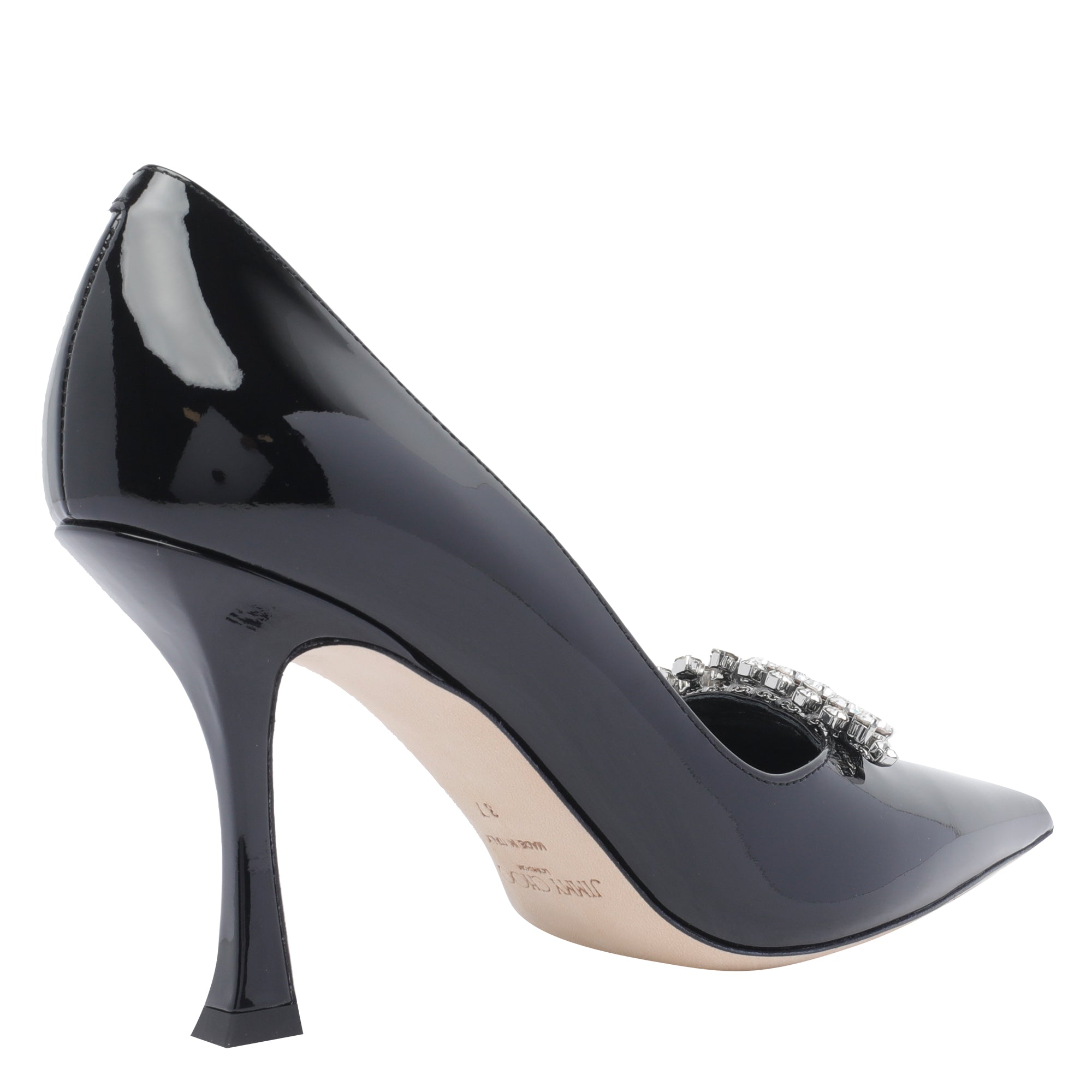 Jimmy Choo With Heel Black Patent Leather/ Leather Sole