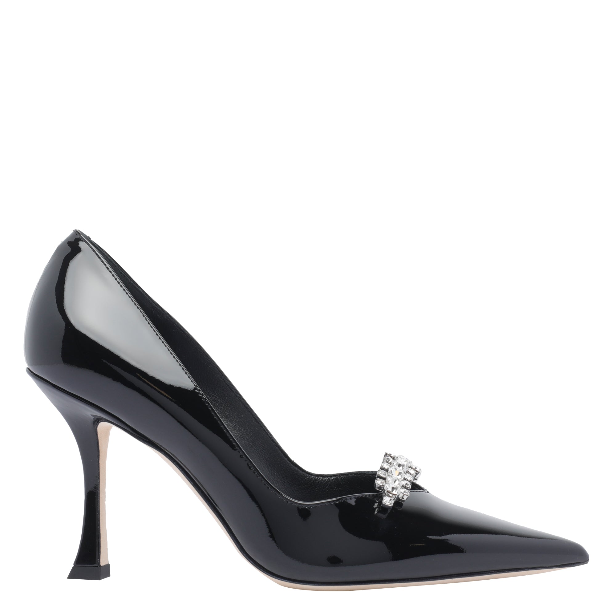Jimmy Choo With Heel Black Patent Leather/ Leather Sole