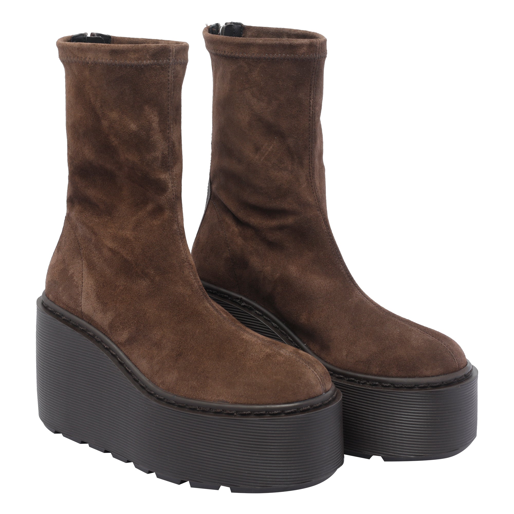 Vic Matie Boots Brown Suede Leather/ Rubber Sole