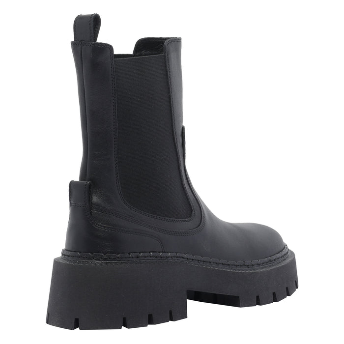 Vic Matie Boots Black Calf Leather/ Rubber Sole