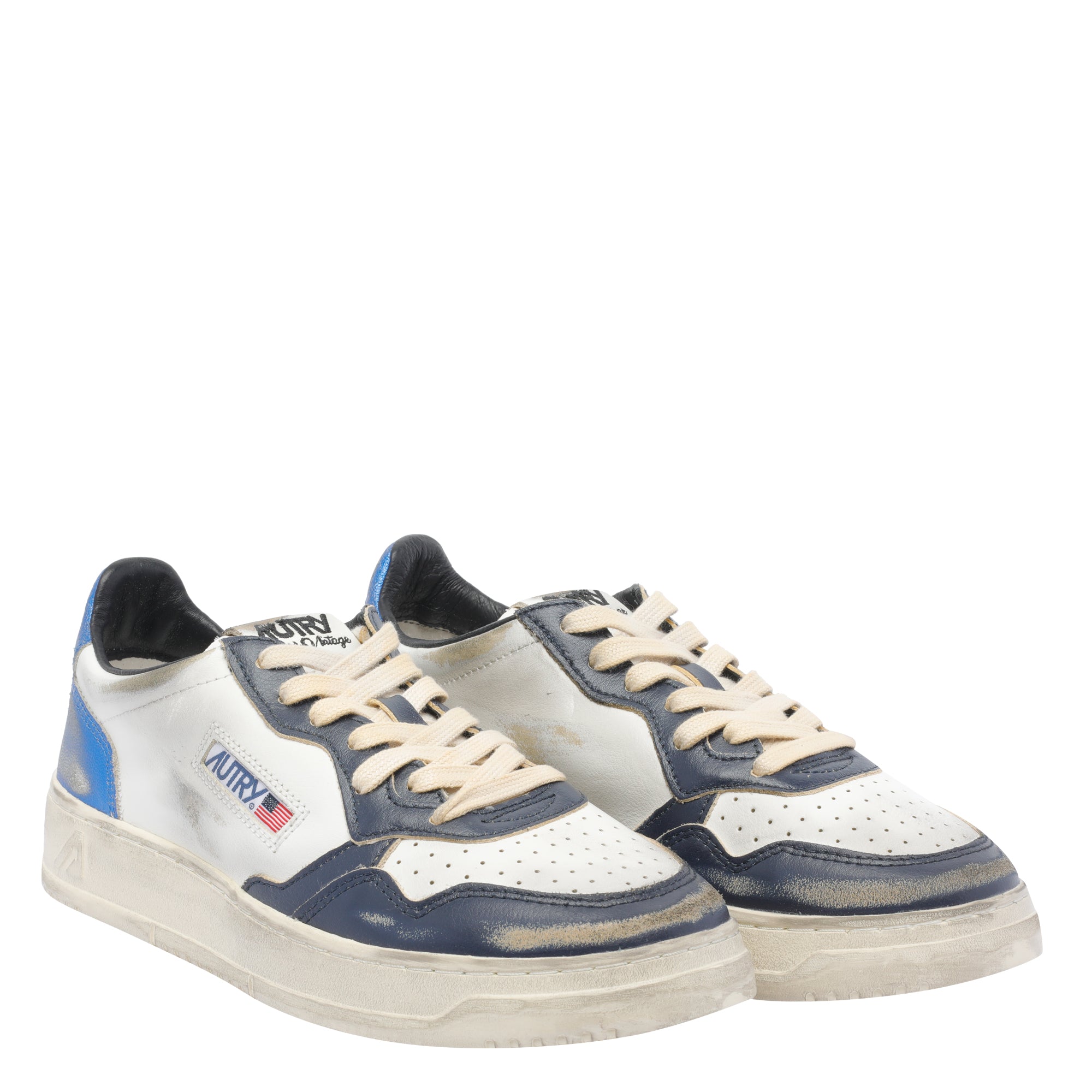 Autry Sneakers Blue Calf Leather And/ Rubber Sole