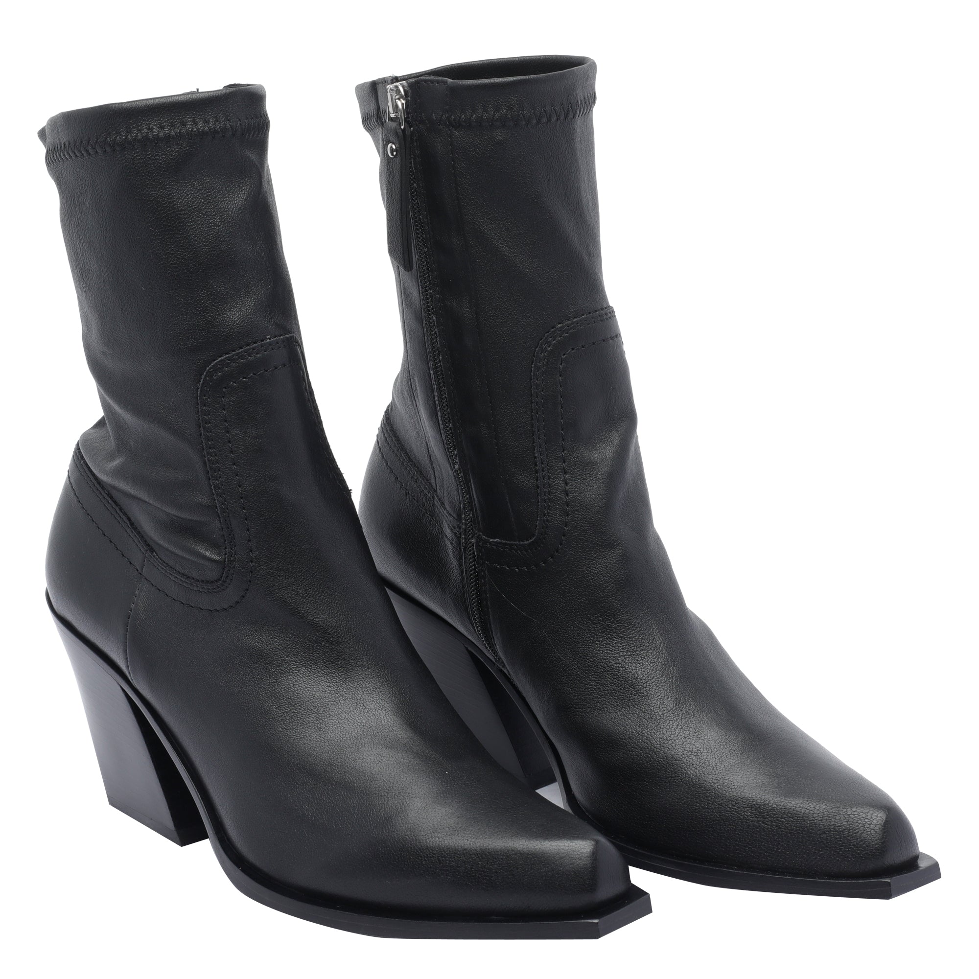 Vic Matie Boots Black Calf Leather/ Rubber Sole