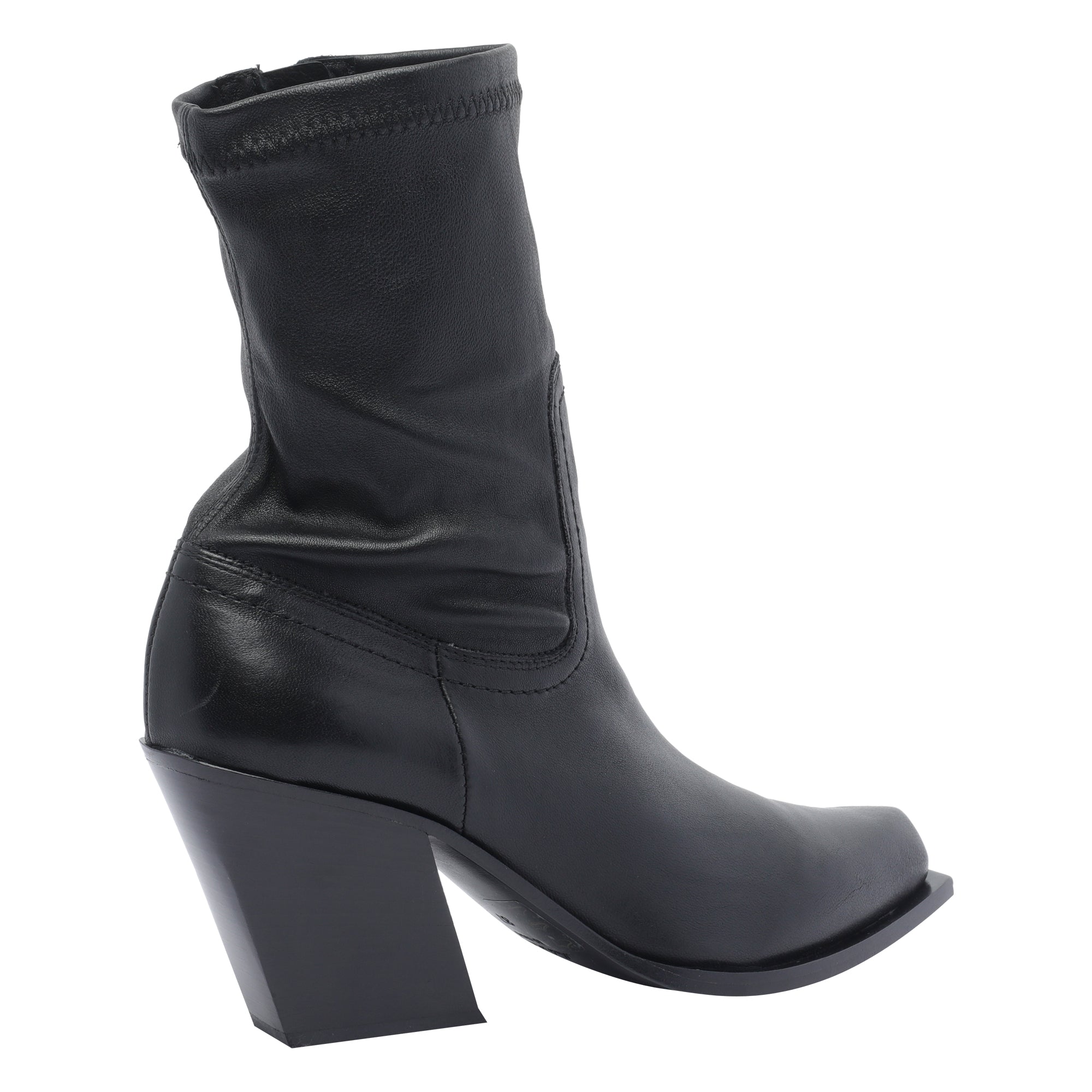 Vic Matie Boots Black Calf Leather/ Rubber Sole