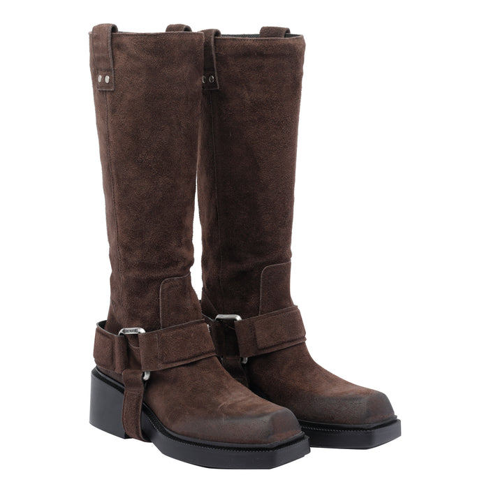 Vic Matie Boots Brown Suede Leather/ Rubber Sole