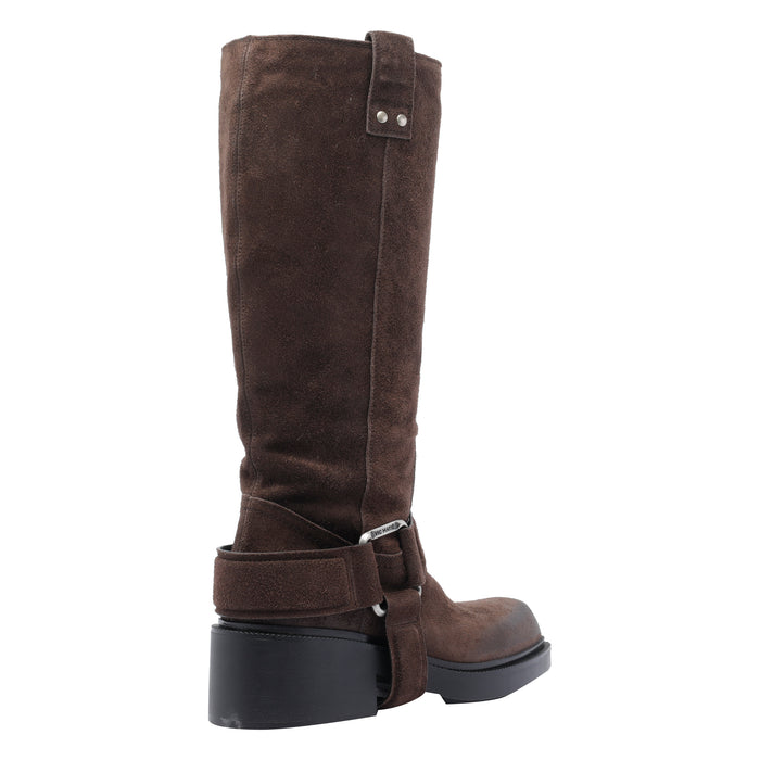 Vic Matie Boots Brown Suede Leather/ Rubber Sole