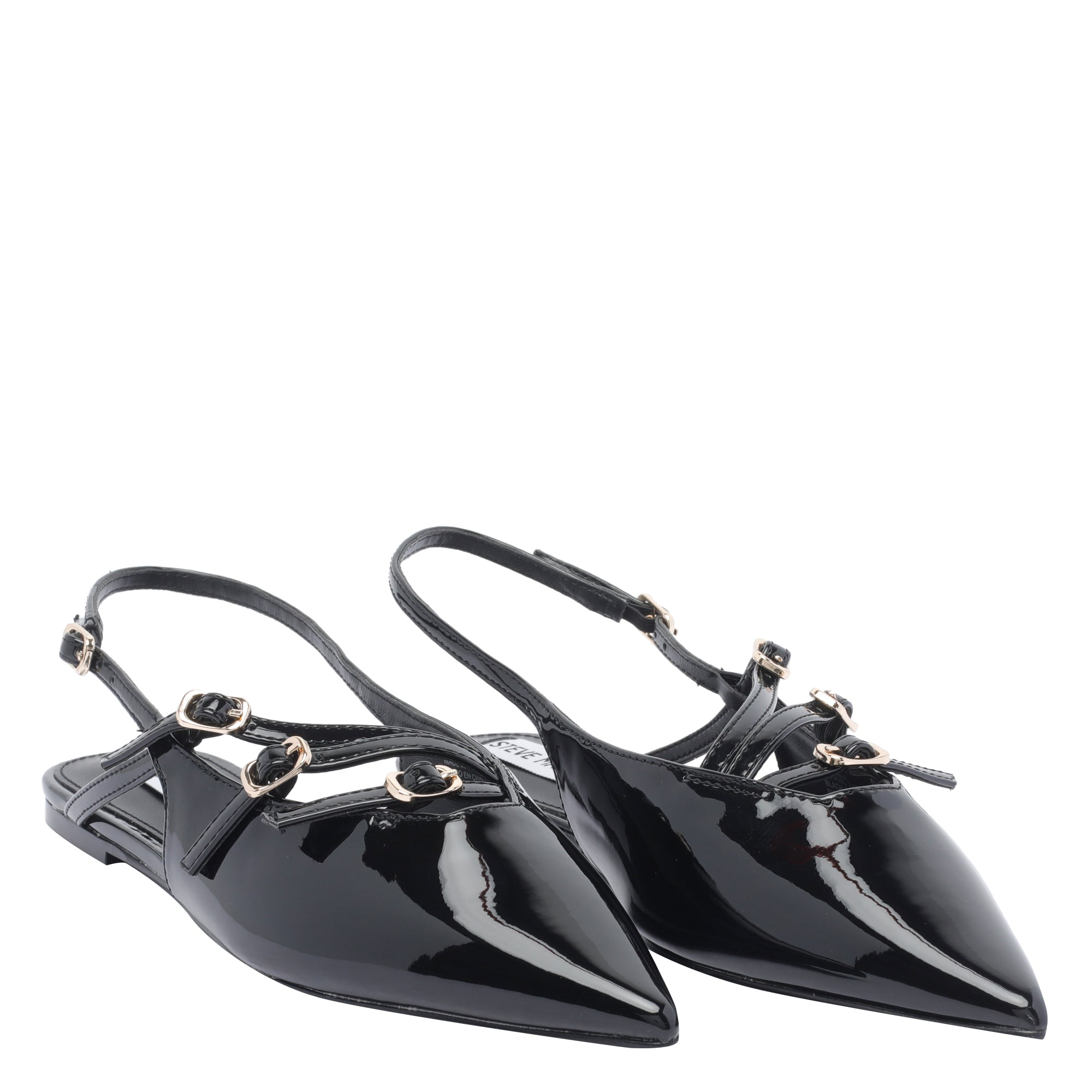 Steve Madden Flat shoes Black Calf Leather/ Rubber Sole