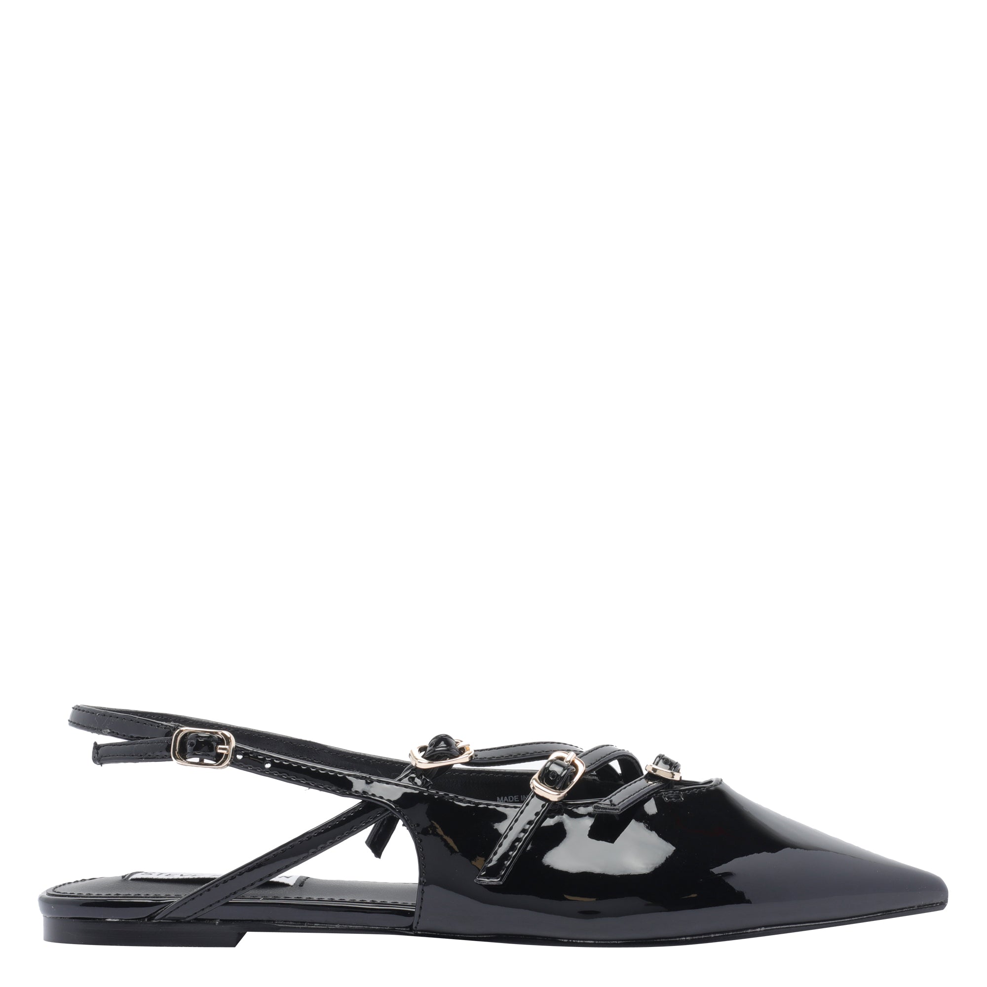 Steve Madden Flat shoes Black Calf Leather/ Rubber Sole