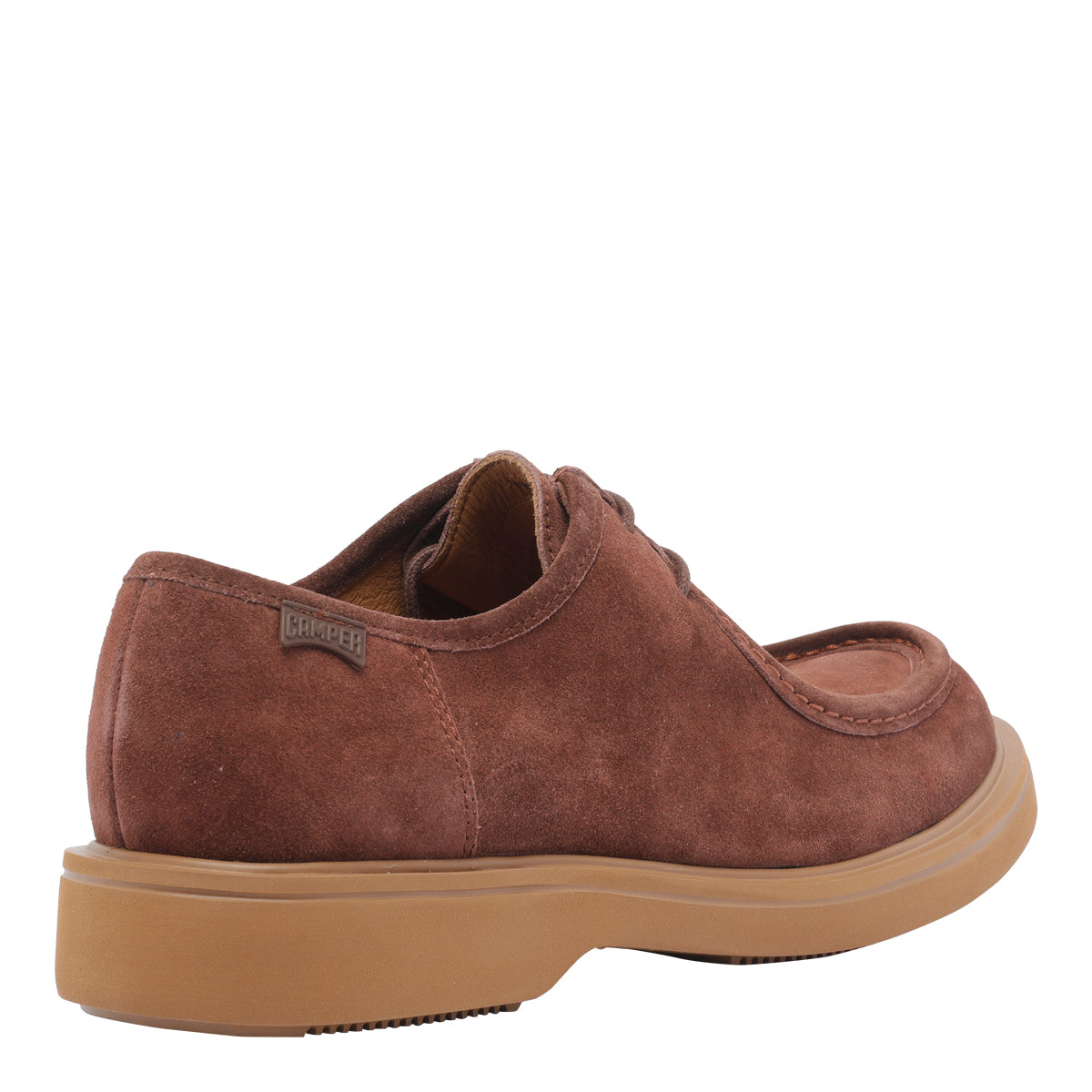 Camper Flat Shoes Brown Suede Leather/rubber Sole