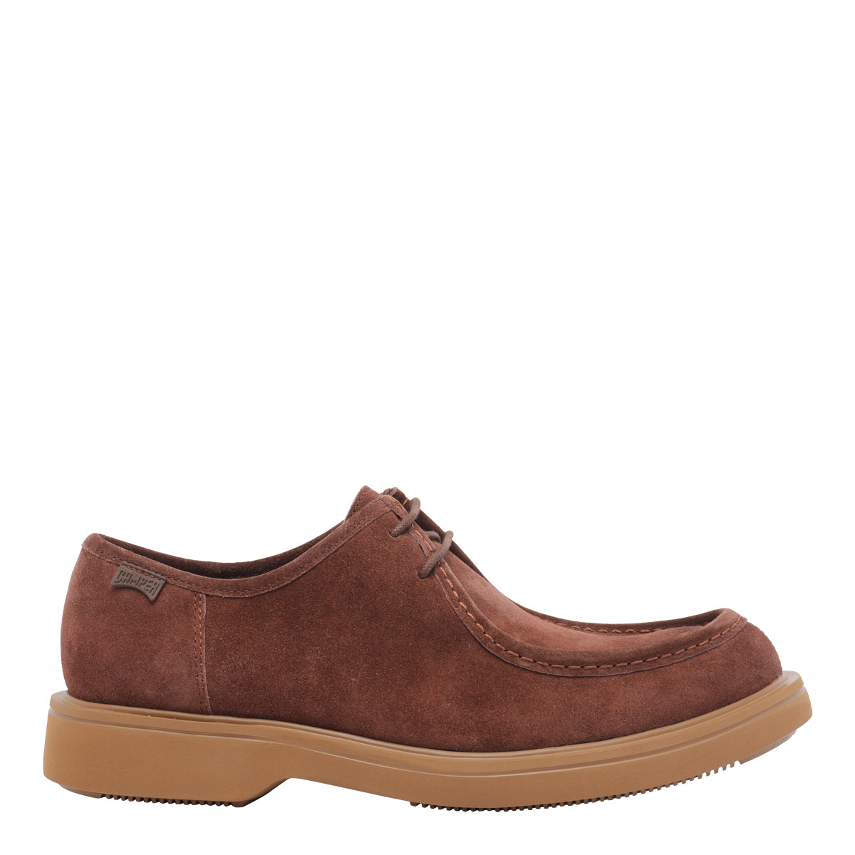 Camper Flat Shoes Brown Suede Leather/rubber Sole