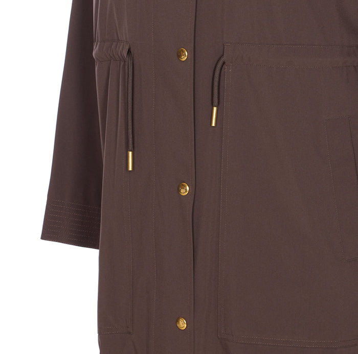 Moncler Coats Brown Polyester